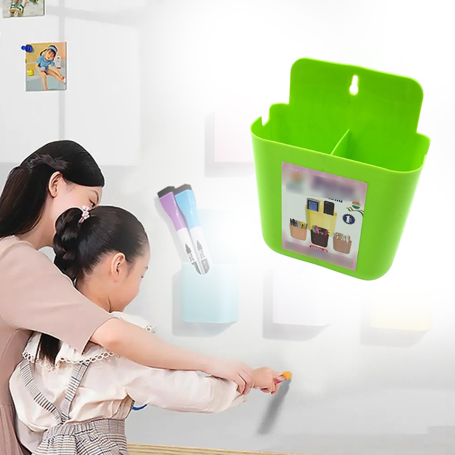 2-Section Multipurpose Wall Holder – Mobile, Remote & Makeup Brush Storage (1 Pc) Variety Bazaar