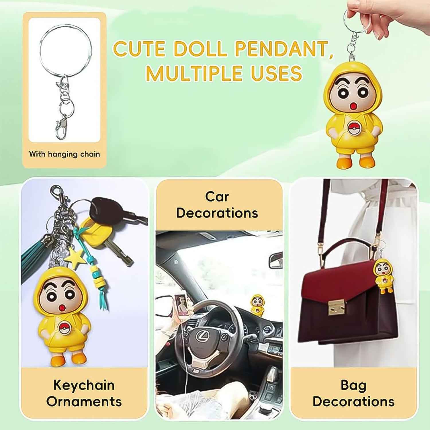 Face Changing Doll Toy with Keyring (1 Pc / Mix Color)