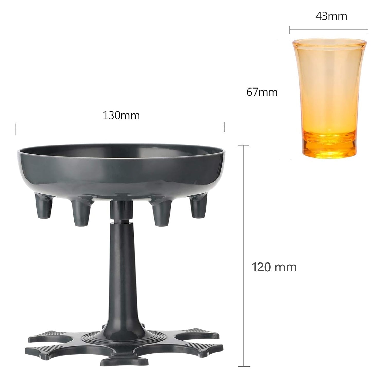 6 shot Win glass dispensers With tray & 6 Pcs Glass Variety Bazaar