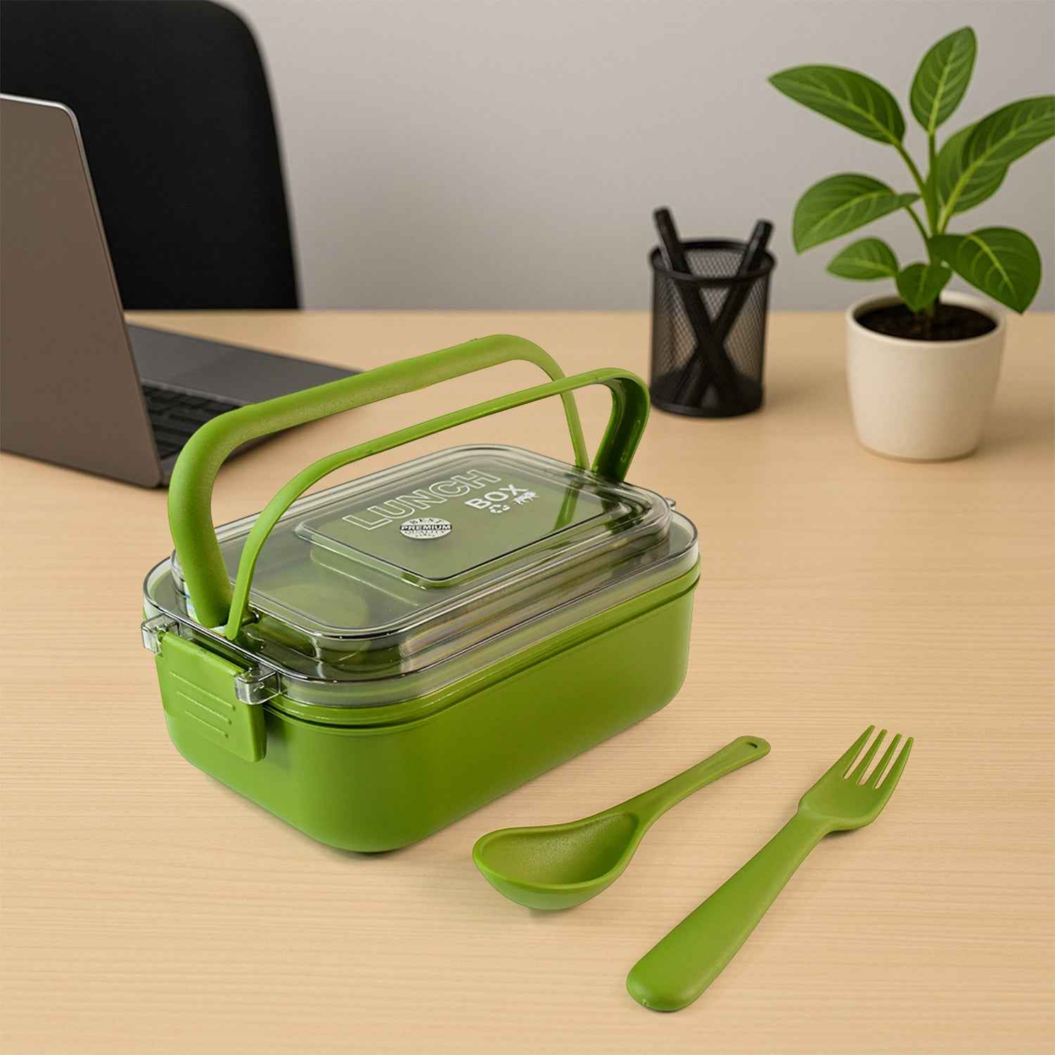 Magic Lunch Box with Leakproof Compartments (1 Pc)