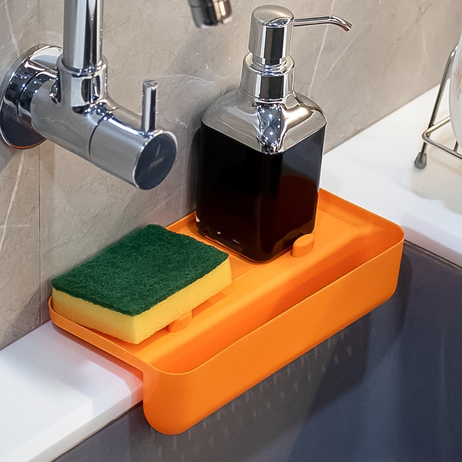 MULTI FUNCTIONAL DRAINER SHELF SINK STORAGE HOLDER Sink Colander Strainer Basket (1 Pc) Variety Bazaar