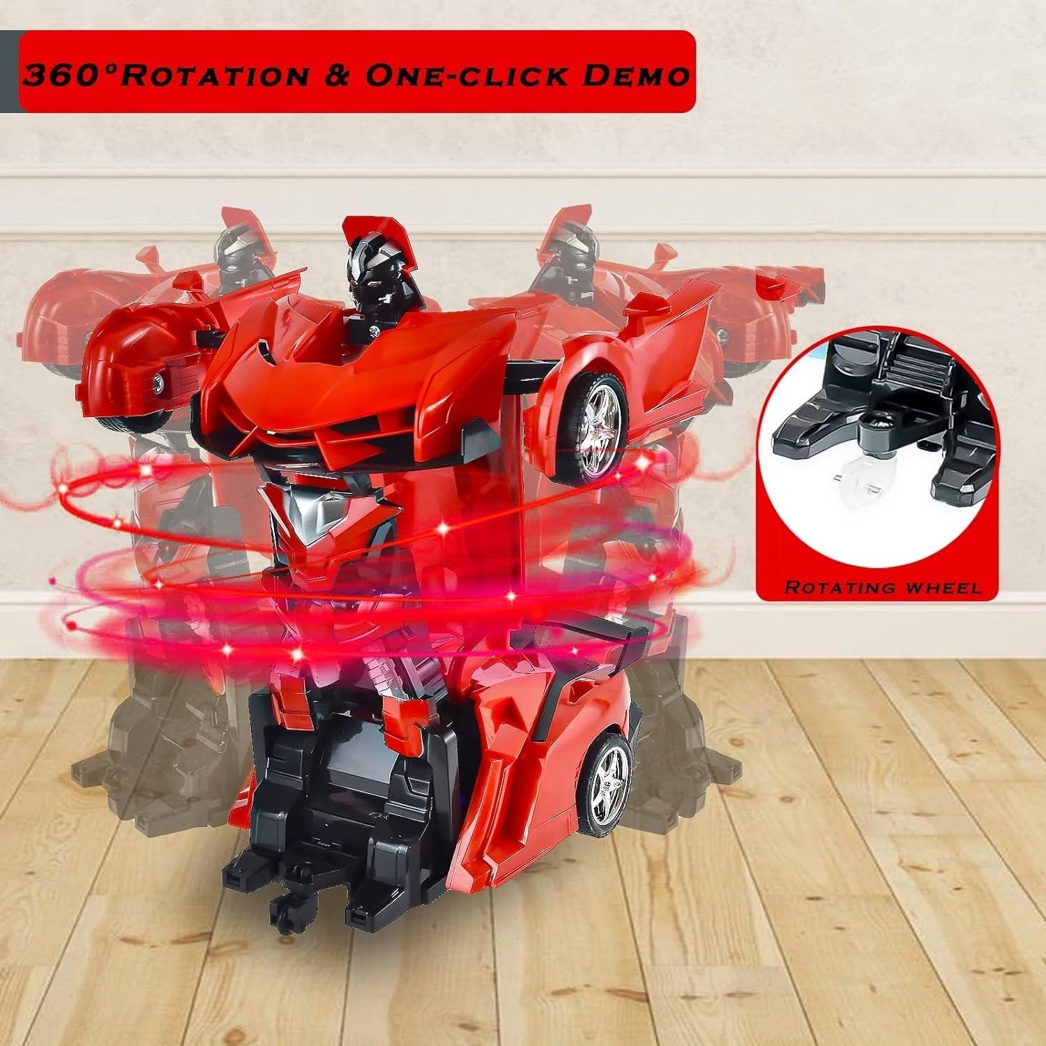 2 In 1 Automatic Robot Converted Remote Control Car With Light Scale 360°Drifting Deformation Robot Car Toy Kids Boys, Robot Convert Unique Toy For Boys (1 Pc) Variety Bazaar