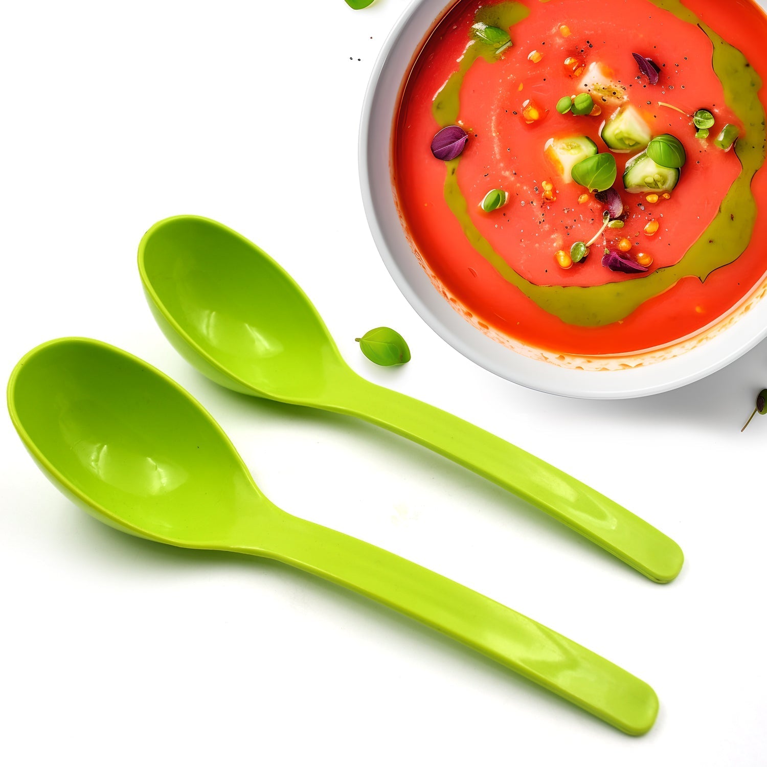 Plastic Spoon Kitchen Multipurpose Serving Ladle for Frying, Serving, Turner, Curry Ladle, Serving Rice, Spoon Used While Eating and Serving Food Stuffs Etc (2 Pcs Set / 10 Inch ) Variety Bazaar