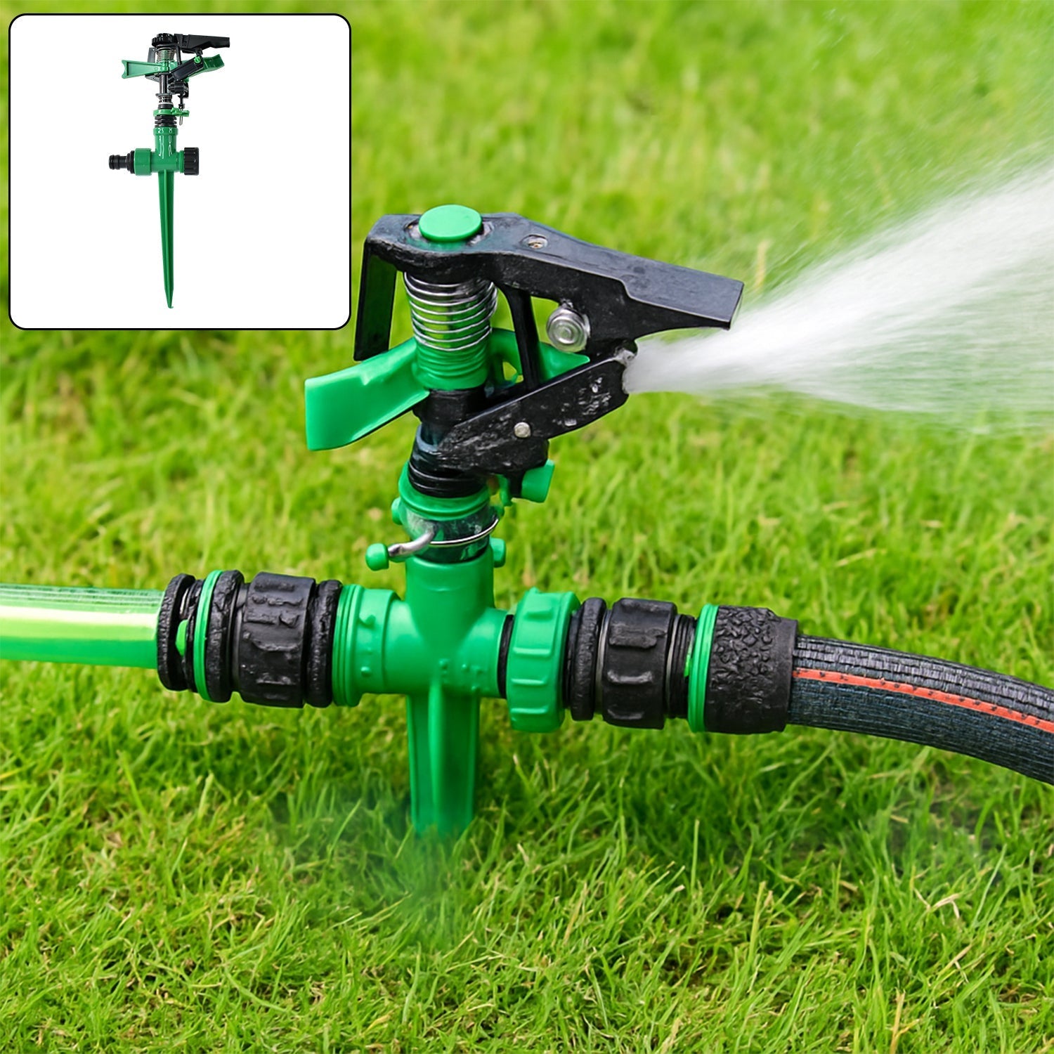 360-Degree Rotating Garden Impact Sprinkler (1 Pc) Variety Bazaar