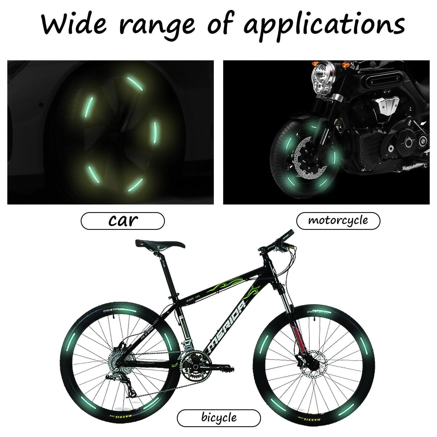 Car Wheel Hub Reflective Car Stickers, Night Warning Stickers (20 Pcs Set/ Multicolored) Variety Bazaar