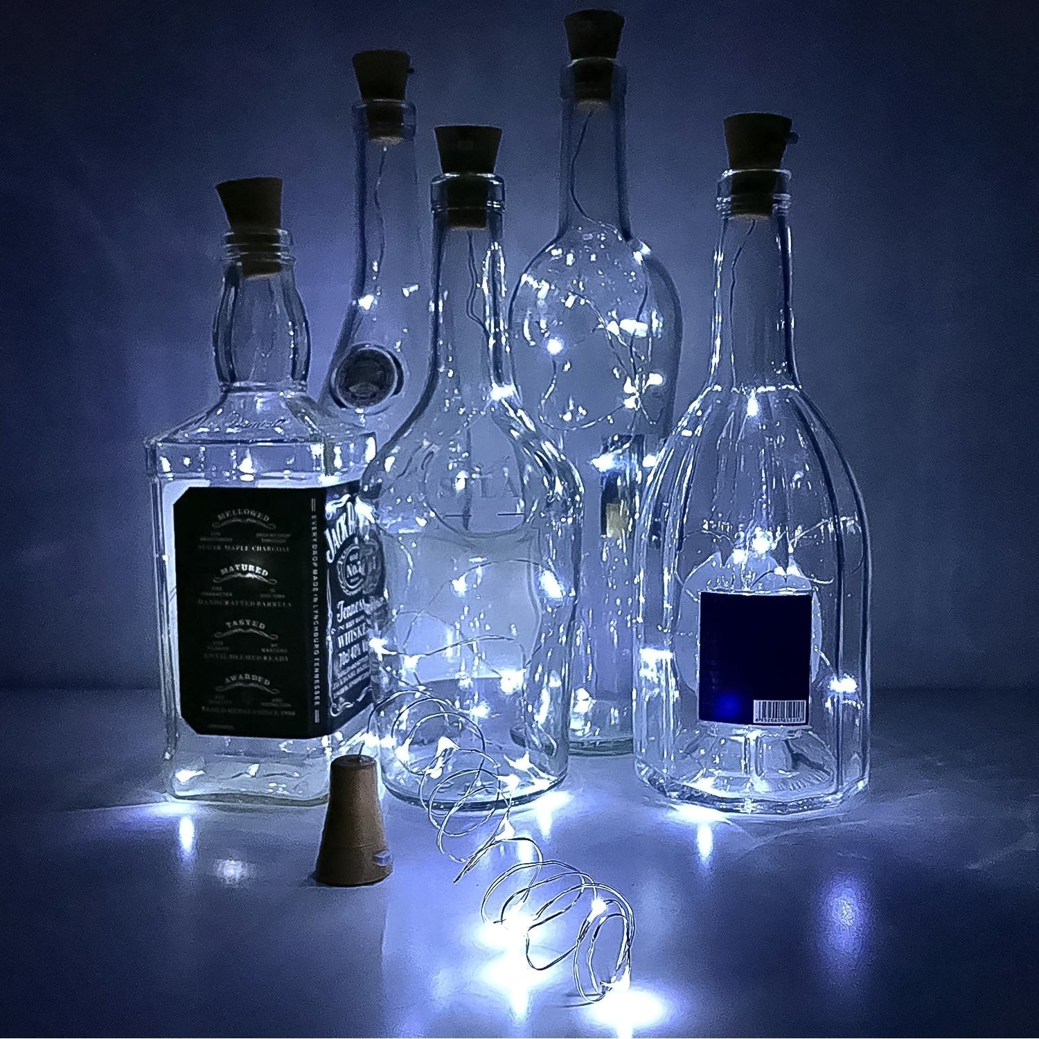 Wine Bottle Cork String Light | Multi LED / 2M Cable Length Copper Wire Battery Operated (White / 1 Pc) Variety Bazaar