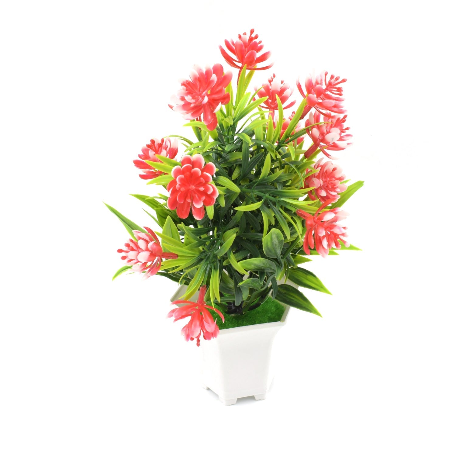 Wild Artificial Flower Plant for Home & Office Decor (1 Pc, Cute Pot) Variety Bazaar