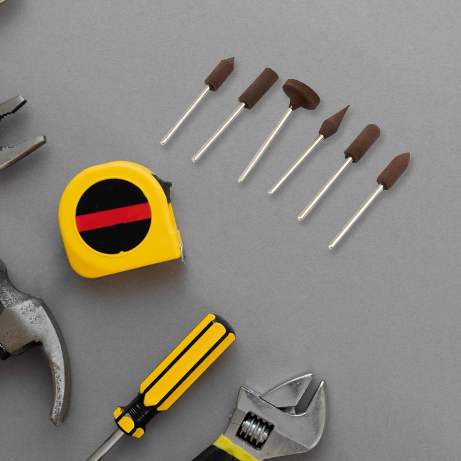 Mounted Points Abrasive Stone Head Mounted Grinding Wheel Bits Rotary Tool Kit (6 Pcs) Variety Bazaar