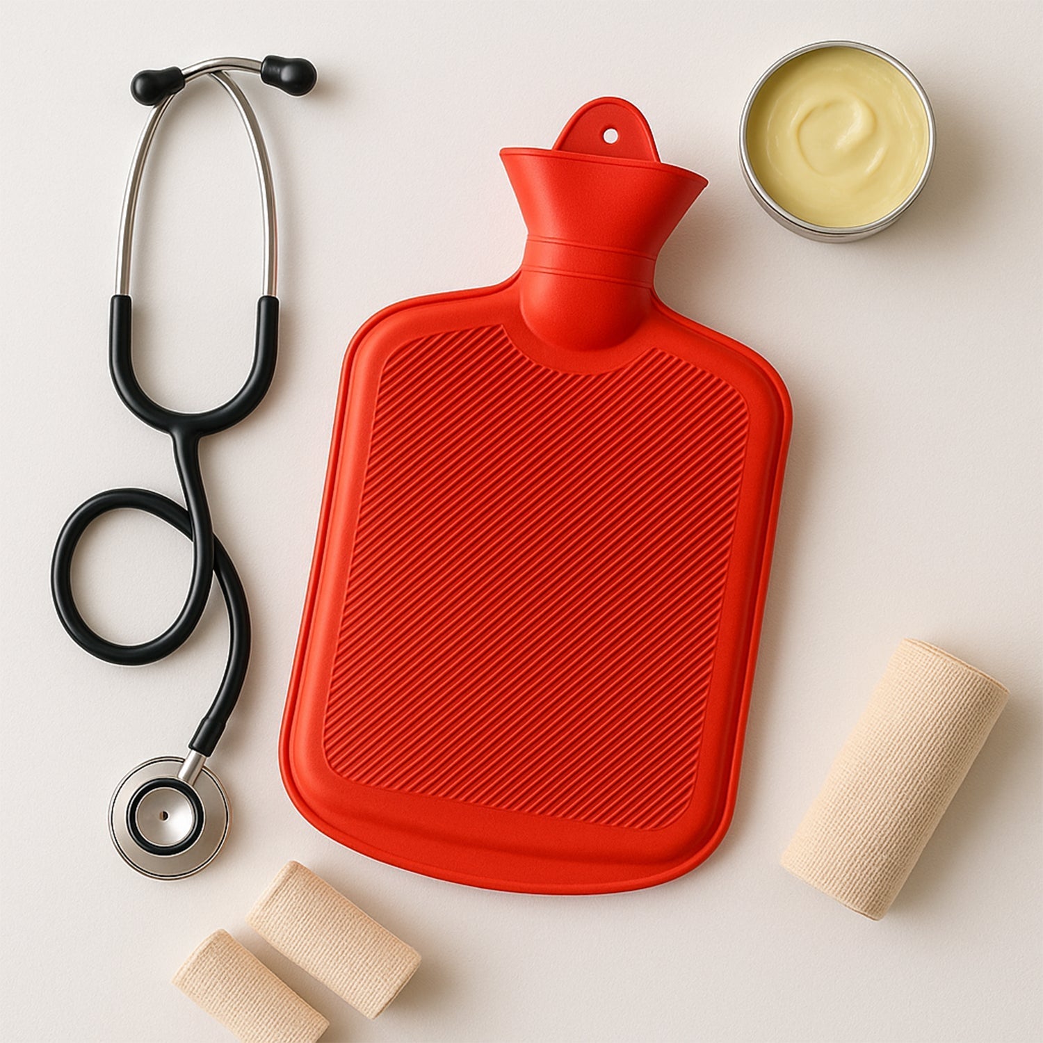 Rubber Hot Water Heating Bag for Pain Relief (Large) Variety Bazaar