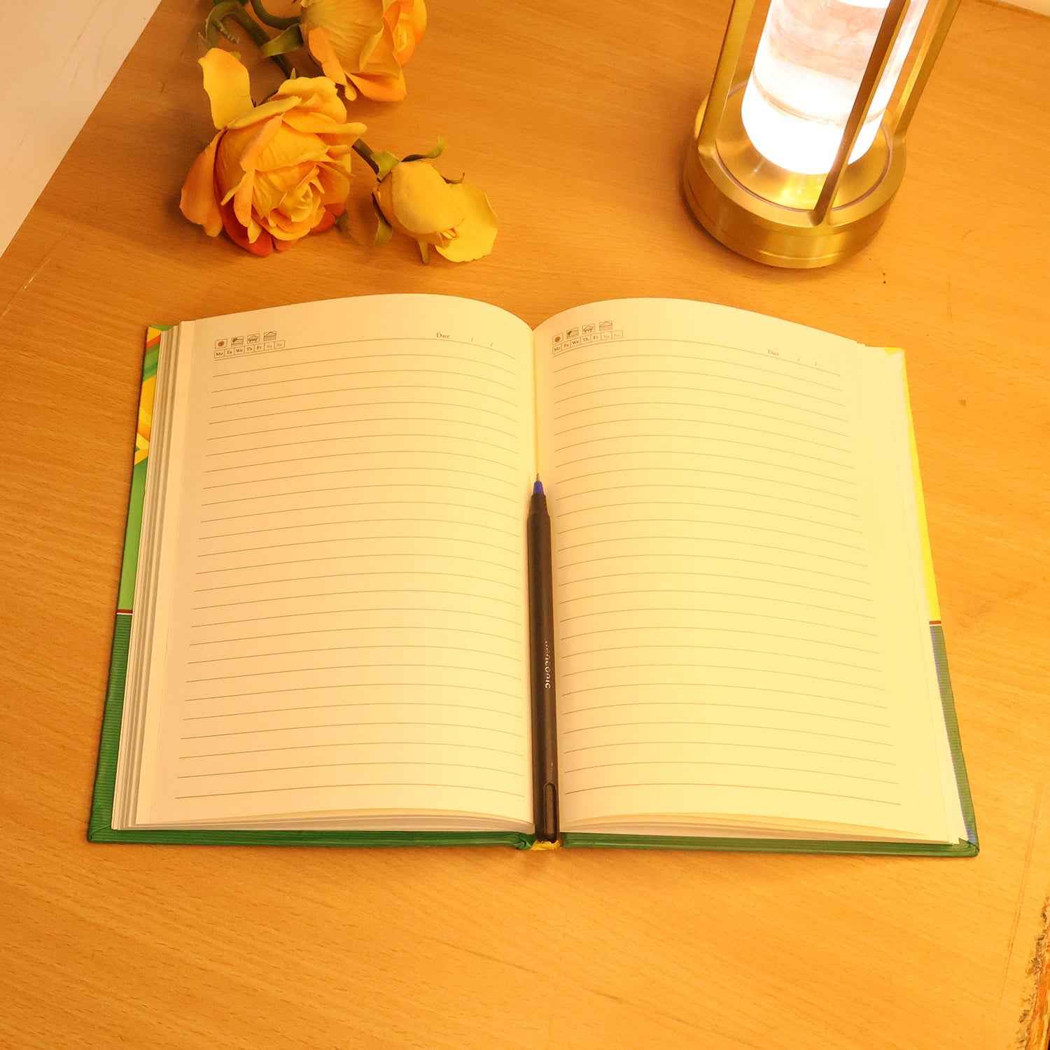 Hardcover Ruled Notebook with Calendar, Diary & 160 Pages 22x16 cm (1 Pc)
