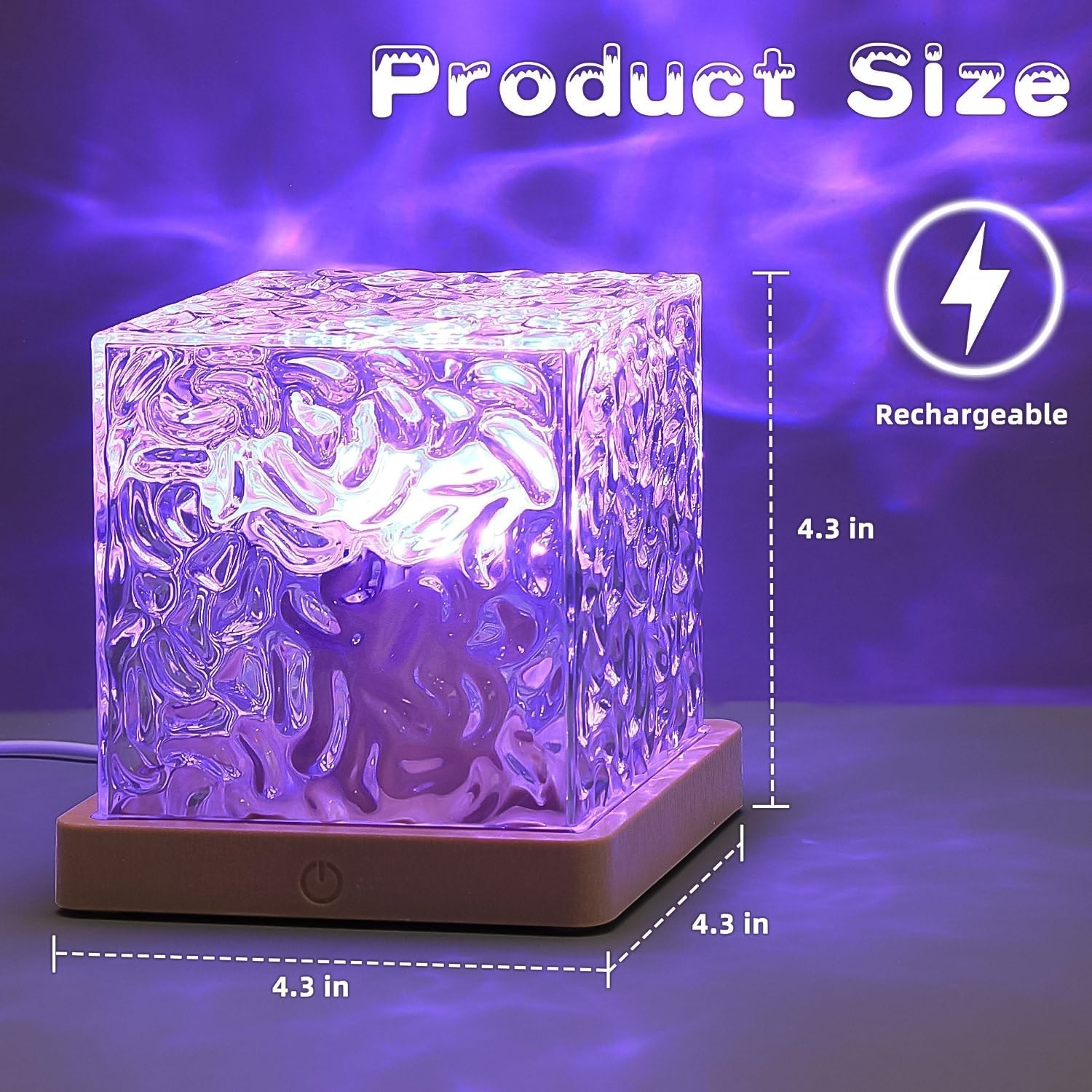 Ocean Wave Projector Lamp, 3D Water Wave LED Night Light, Water Ripple Night Lamp With Remote Variety Bazaar