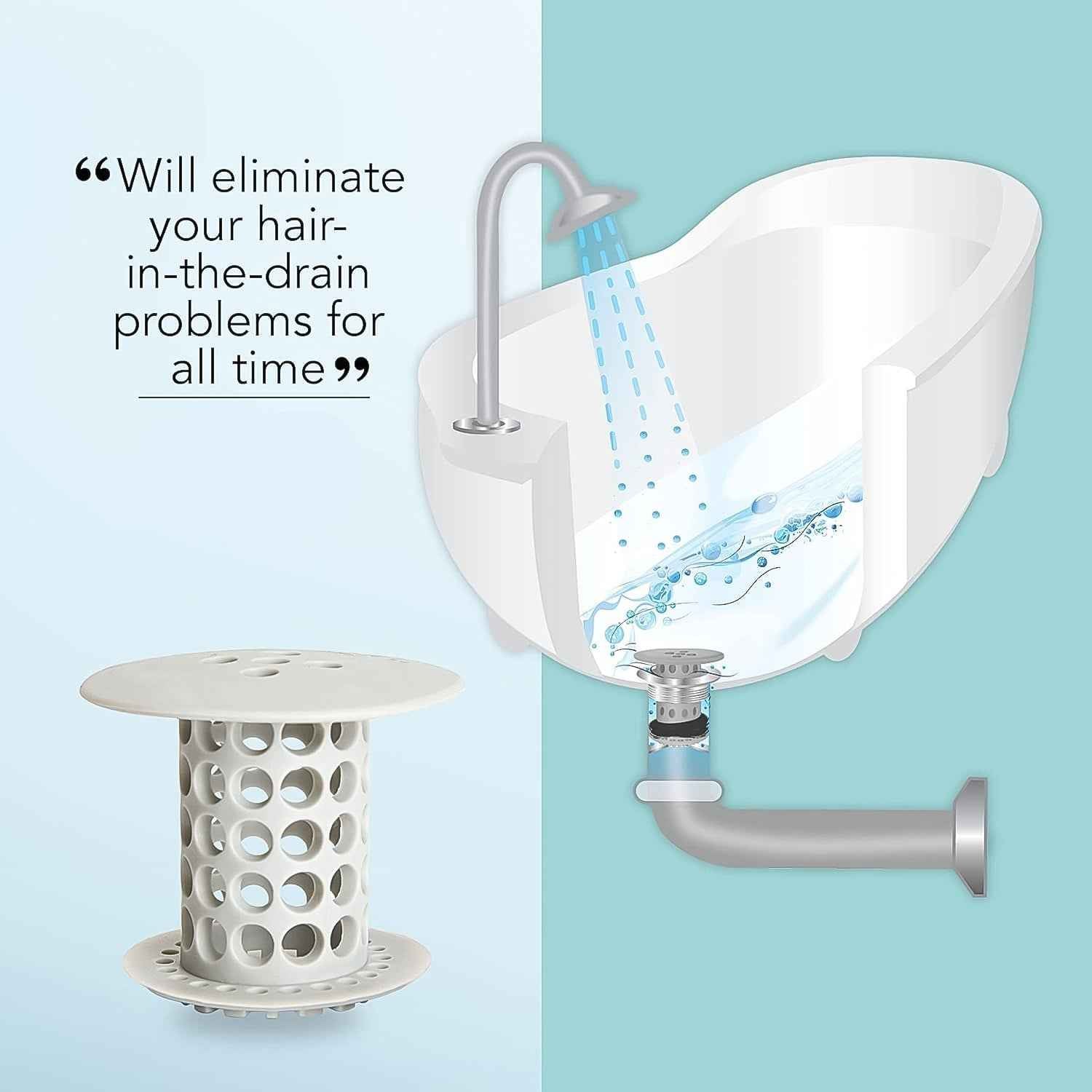 Universal Tub Drain Hair Catcher Strainer (1 Pc)