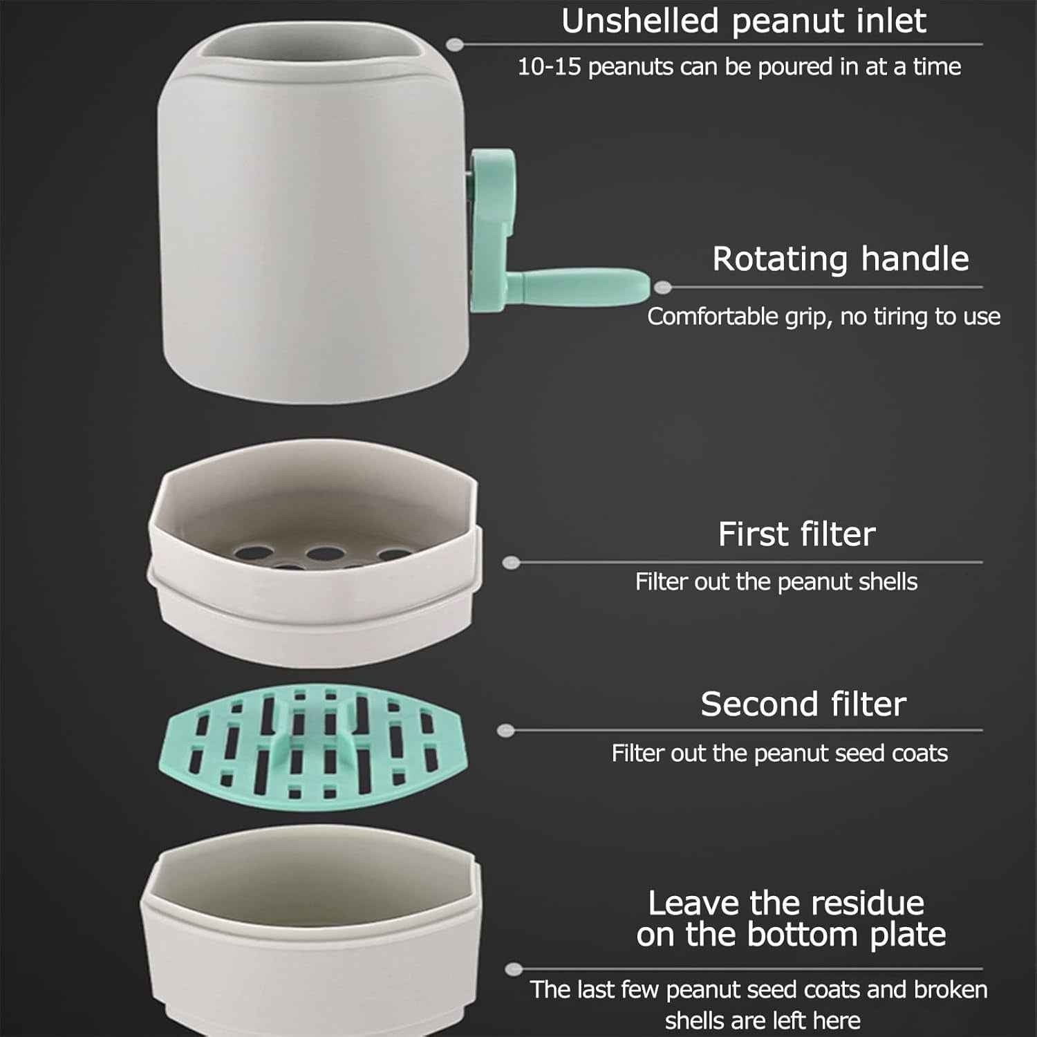 Manual Hand-Crank Peanut Sheller Machine