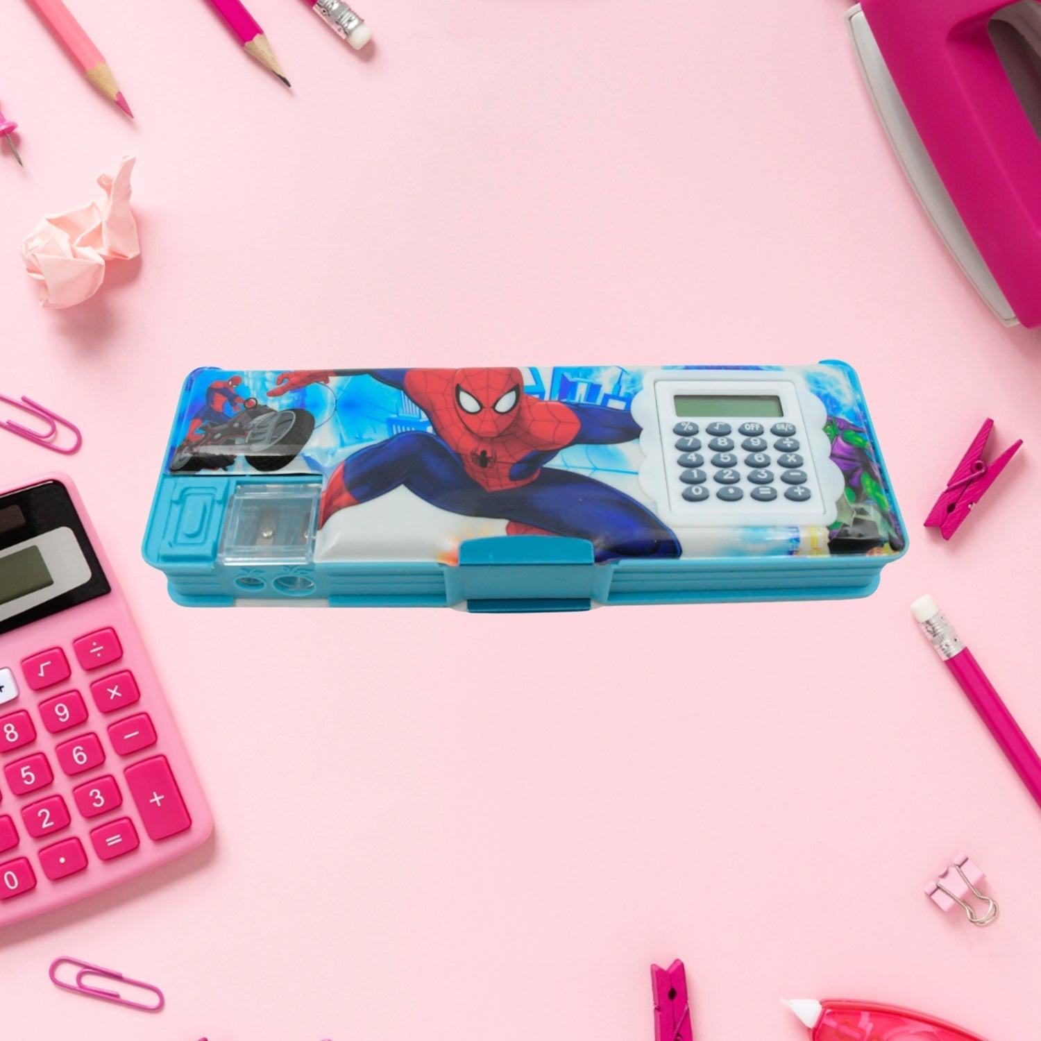Cartoon Multi-functional Geometry Box with Calculator & Double Sharpener Variety Bazaar