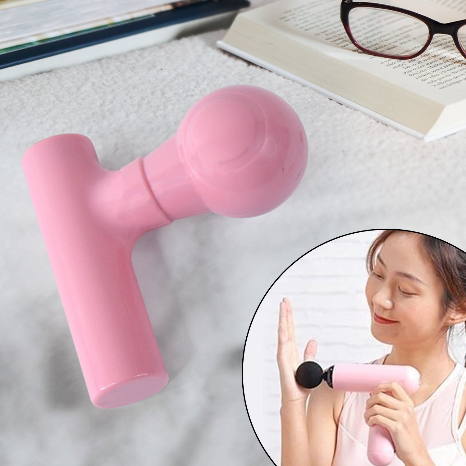 Black Mini Pocket Size Massager, Full Body Massager, Cordless One Button Operation for Body Pain & Relaxation Variety Bazaar