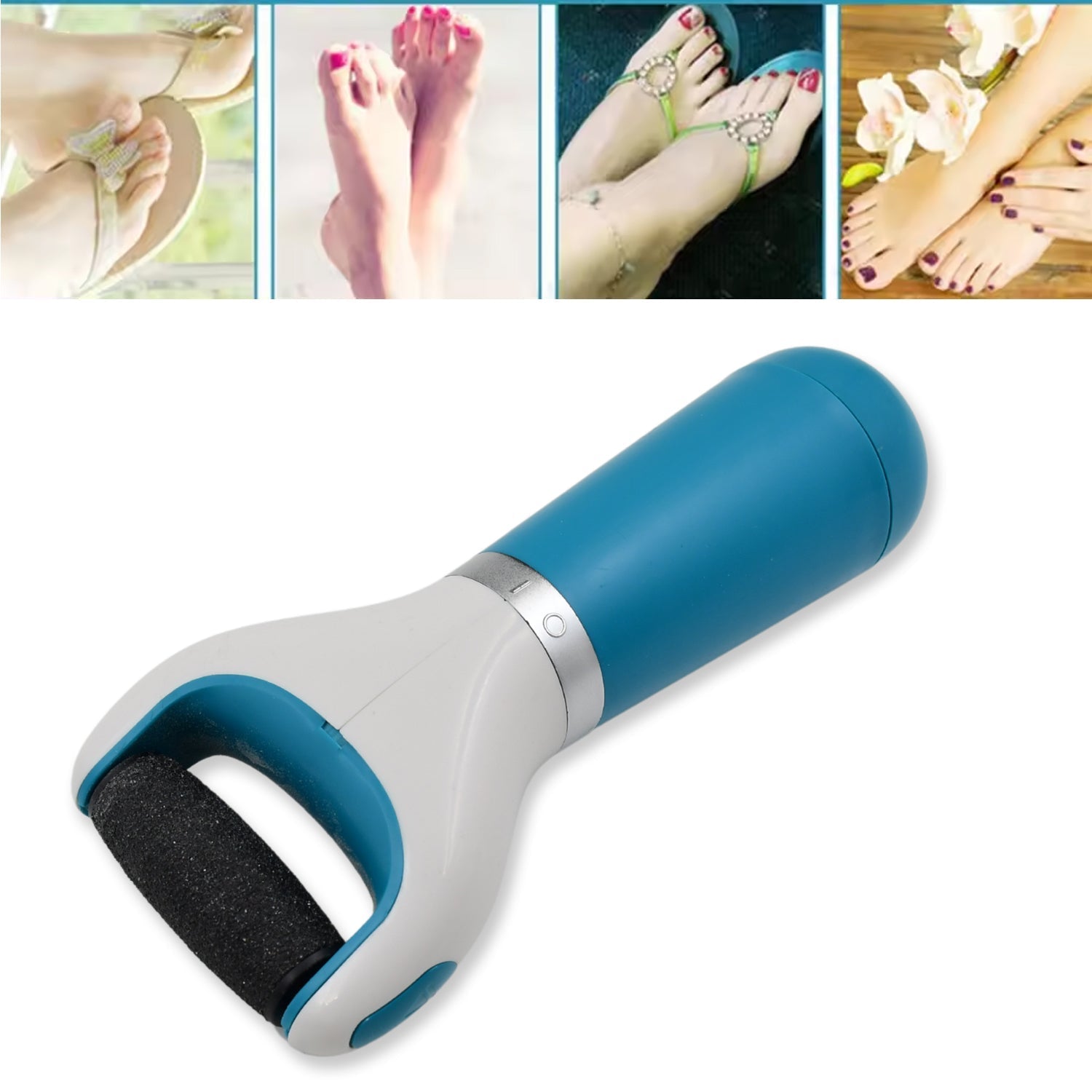 Electronic Dry Foot File, Callous Remover for Feet, Electric Foot with Roller Hard and Dead Skin- Regular Coarse, Baby smooth feet in minutes. For in home padicure foot care, Battery Powered & USB (Battery not included) Variety Bazaar