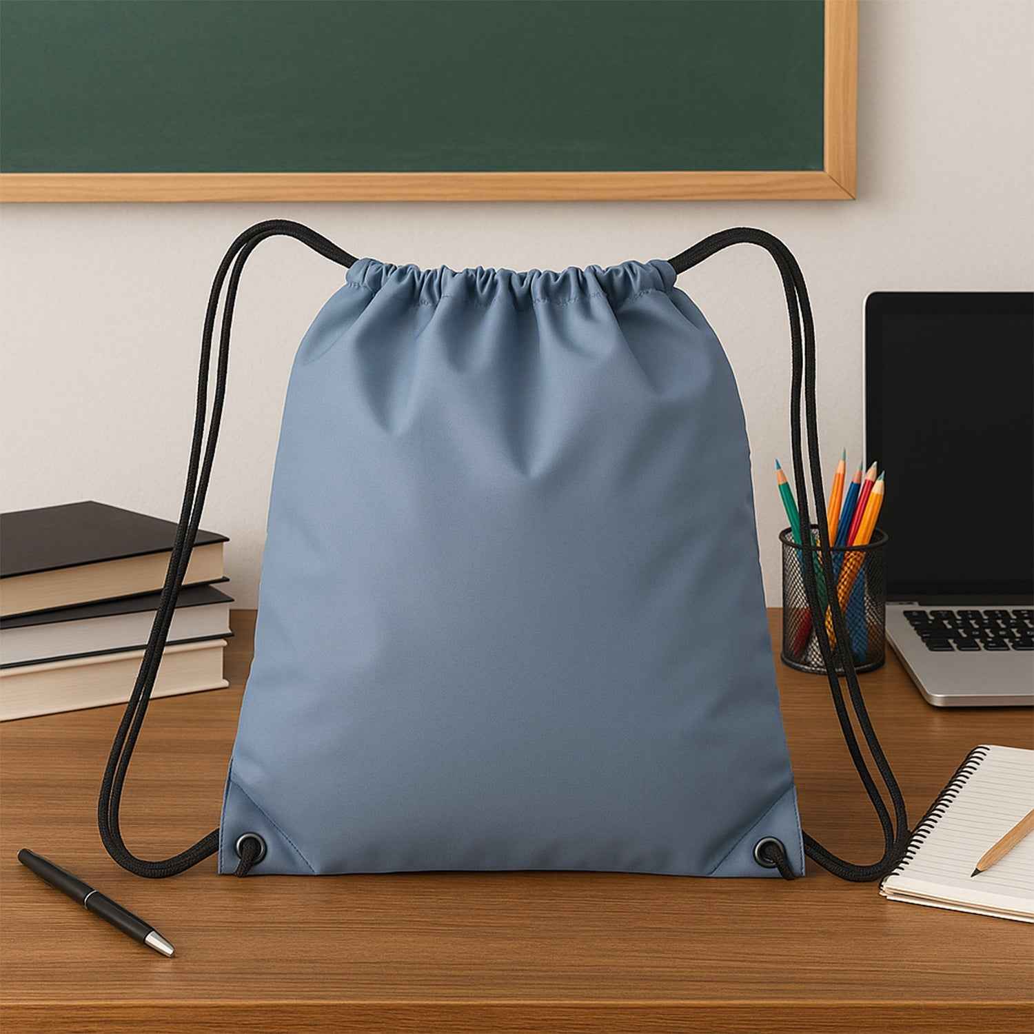 Water-Resistant Nylon Drawstring Backpack Bag (1 Pc)