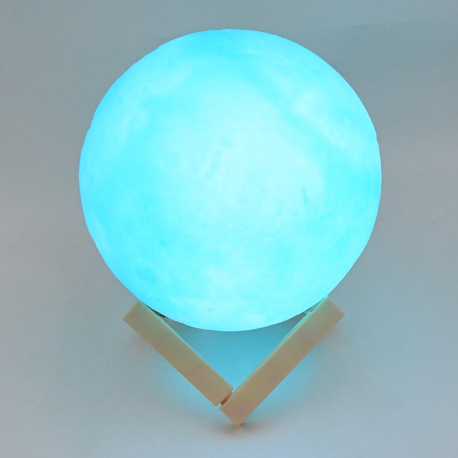 Moon Night Lamp Blue Color with Plastic Stand (15 x12 Cm / 1 Pc) Variety Bazaar