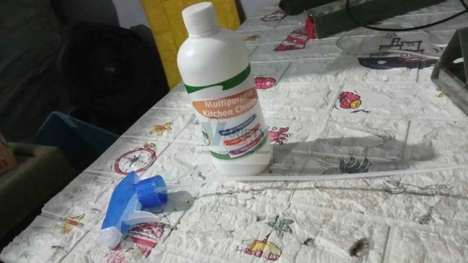 0310 Kitchen Cleaner Spray Oil & Grease Stain Remover Stove & Chimney Cleaner Spray Non-Flammable Nontoxic Magic Degreaser Spray for Kitchen Gas Stove Cleaning Spray (Approx 500ML) Travel Sahayak