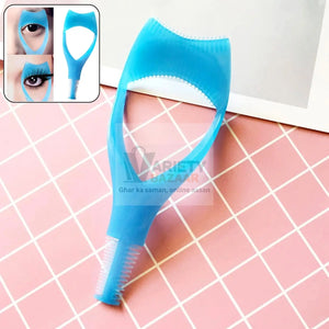 0382 3 in 1 Plastic Makeup Cosmetic Eyelash Tool Lash Mascara Applicator Eyelashes Guide Eyelashes Brush Curler Comb Eye Makeup Tool Female Supply (1 Pc) Travel Sahayak