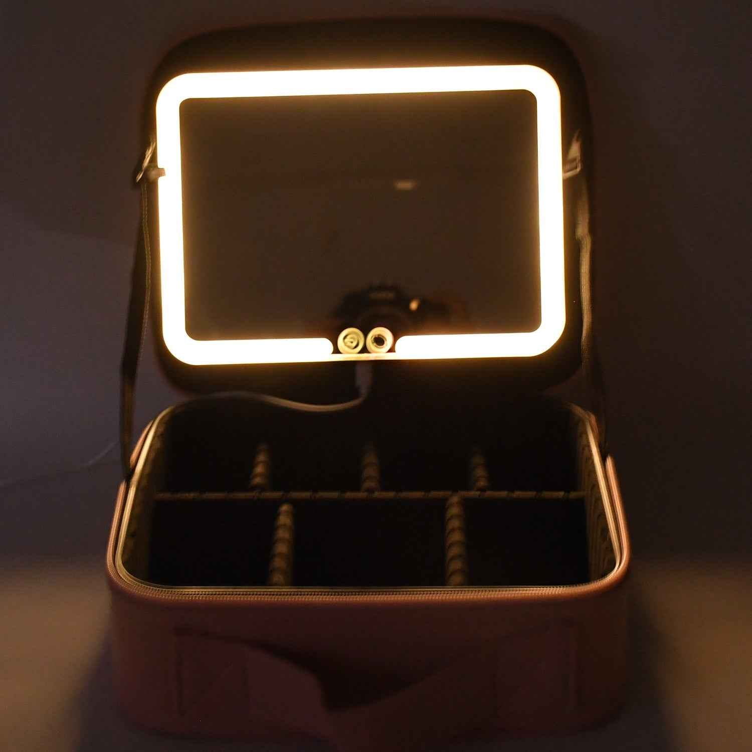 Premium LED Light Makeup Organizer Box