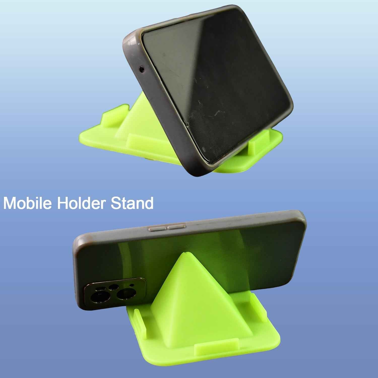 Virgin Mobile Accessories Universal Portable Four-Sided Pyramid Shape Desktop/ Table Mobile Holder Stand (1 Pc)