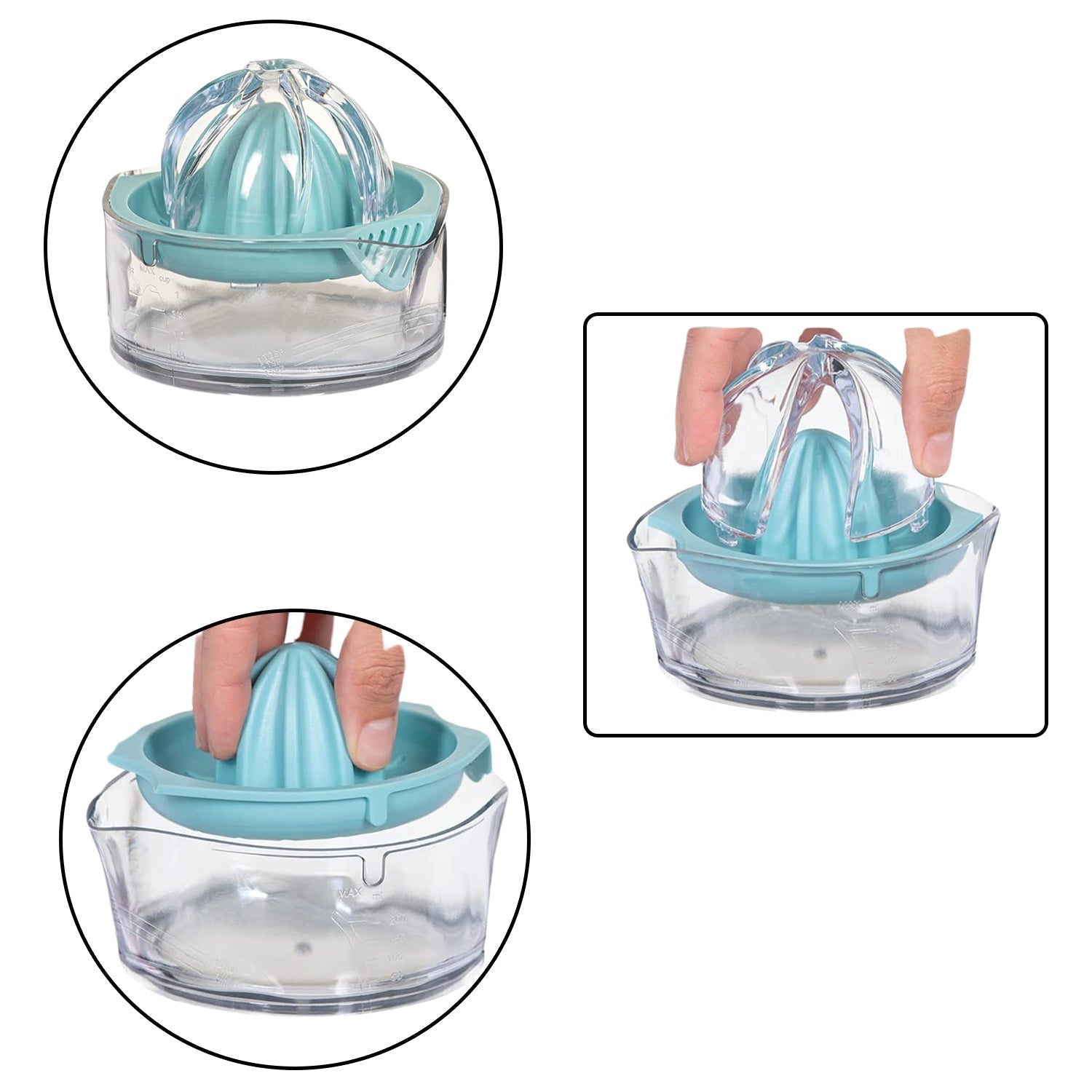 Manual Drink Orange Lemon Citrus Lime Fruit Juice Juicer Squeezer, BPA Free, Press & Pourer With Lid Plastic Manual (1 Pc) Variety Bazaar