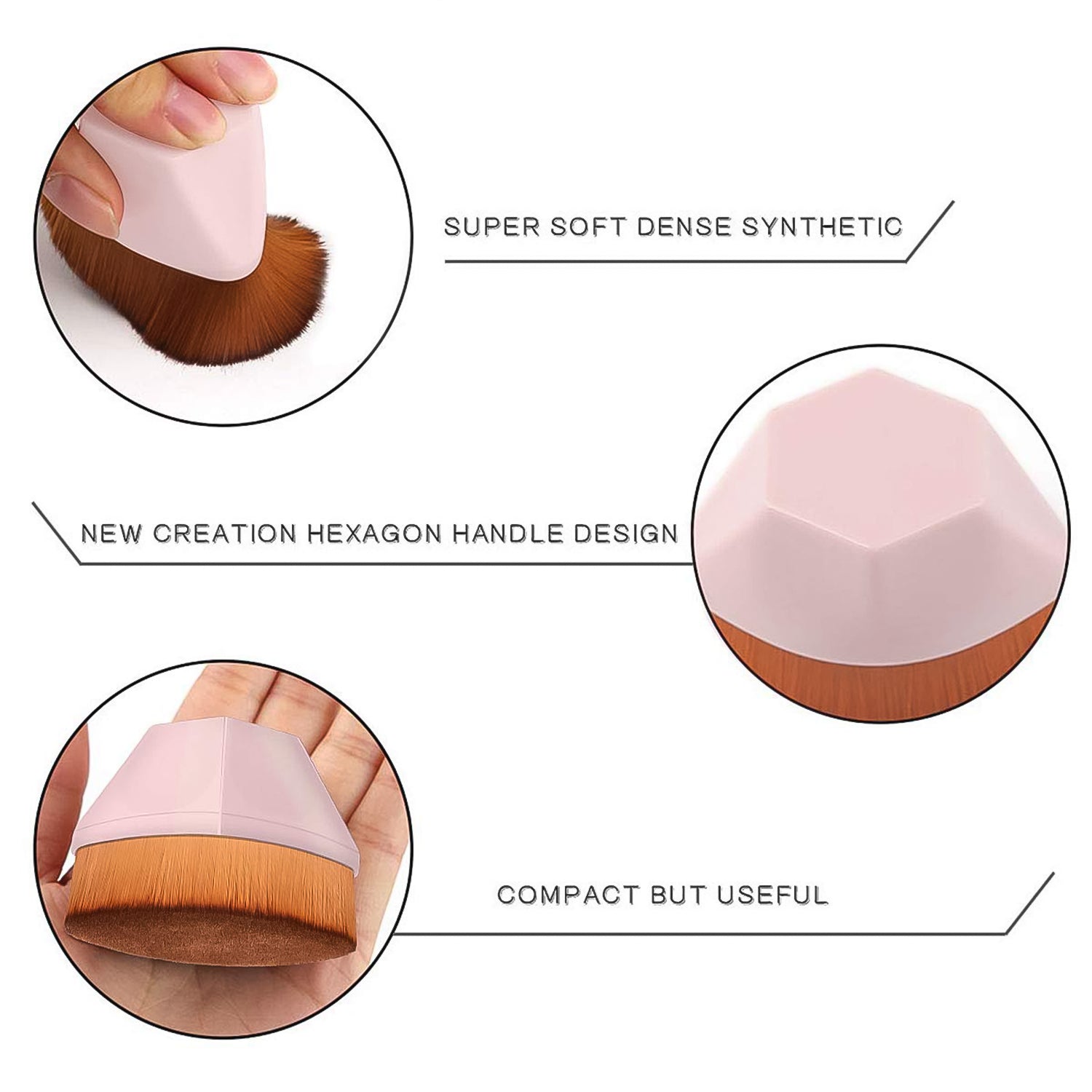 Perfect Foundation Makeup Brush with Portable Case (1 Pc) Variety Bazaar