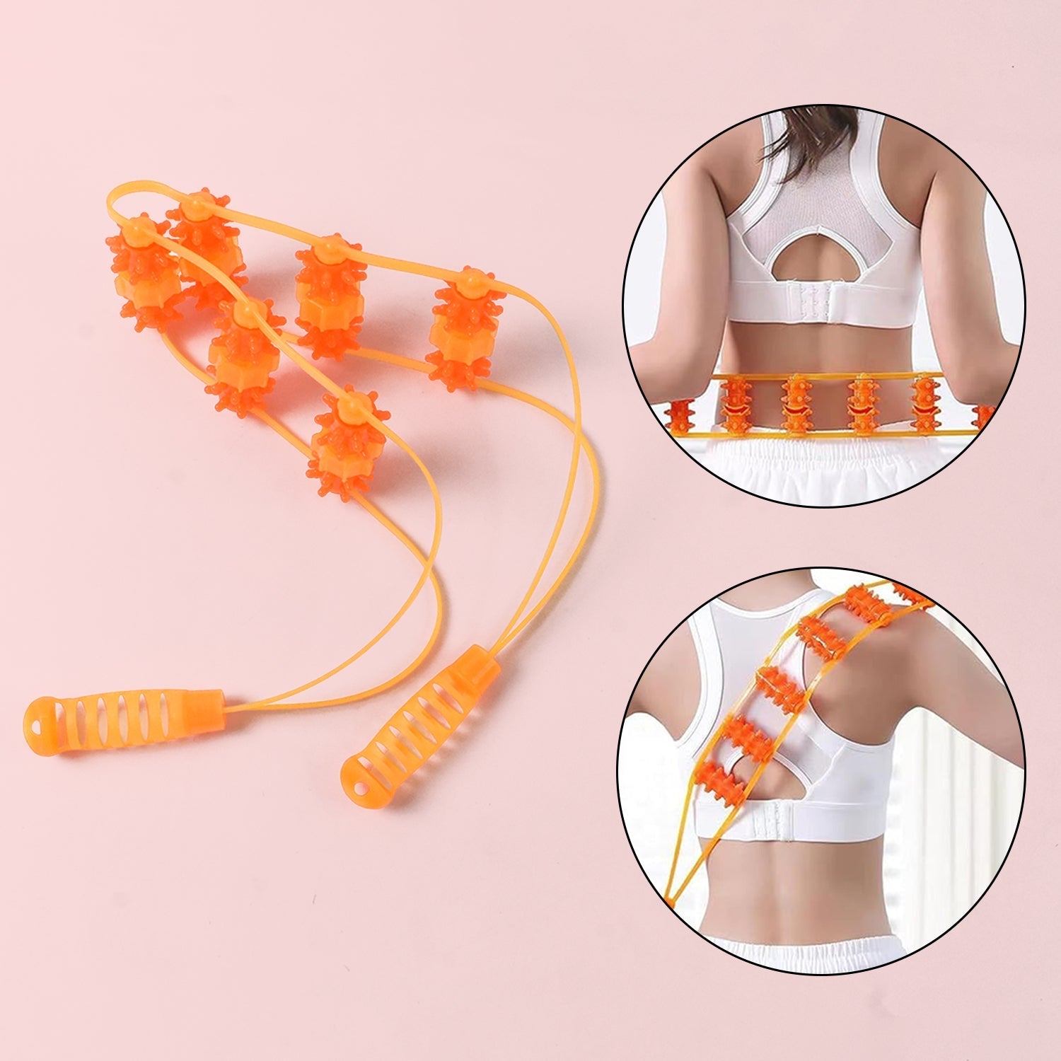 Handheld Back Massage Roller Rope (1 Pc) Variety Bazaar