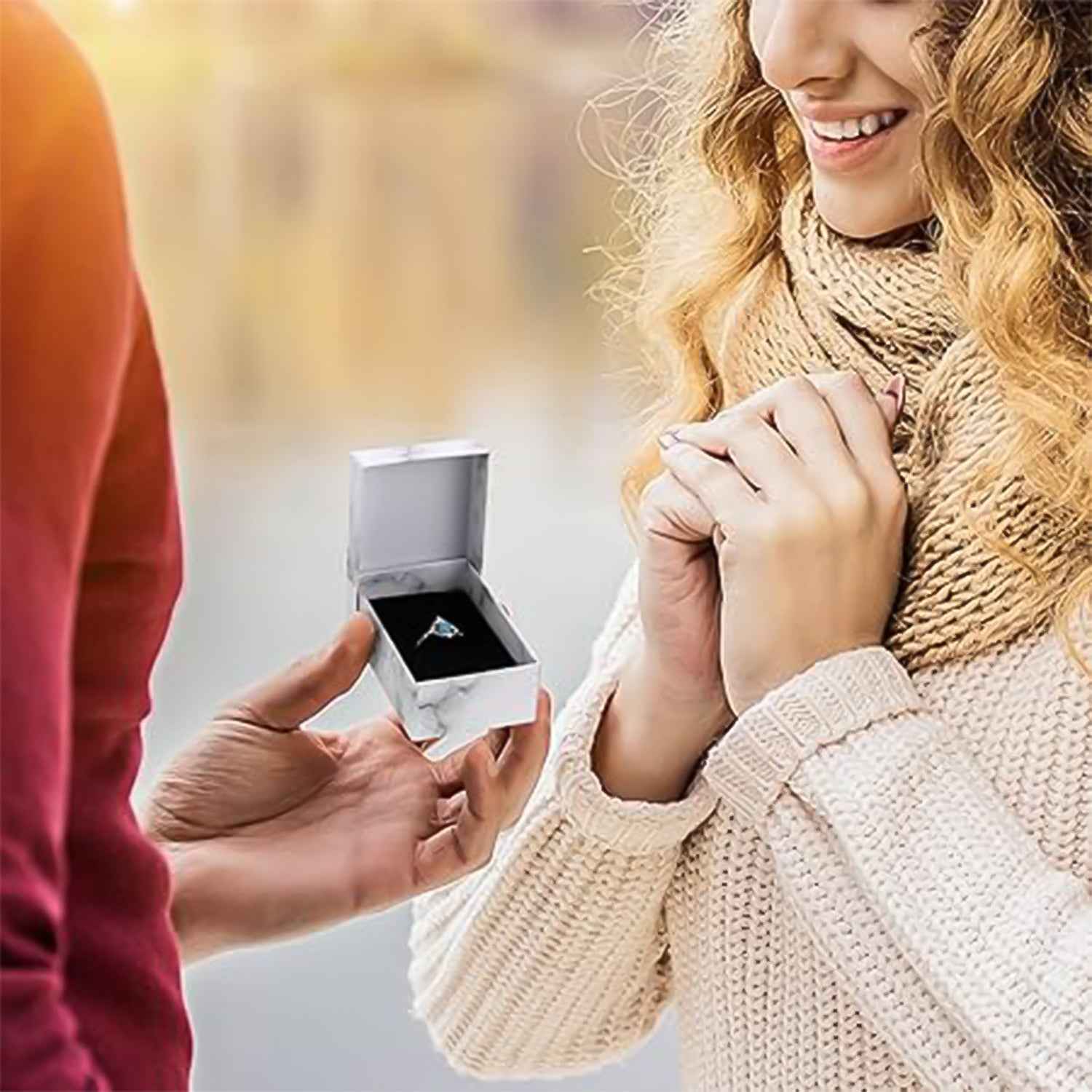 Marble Finish Empty Gift Box 8x5 cm (1 Pc)