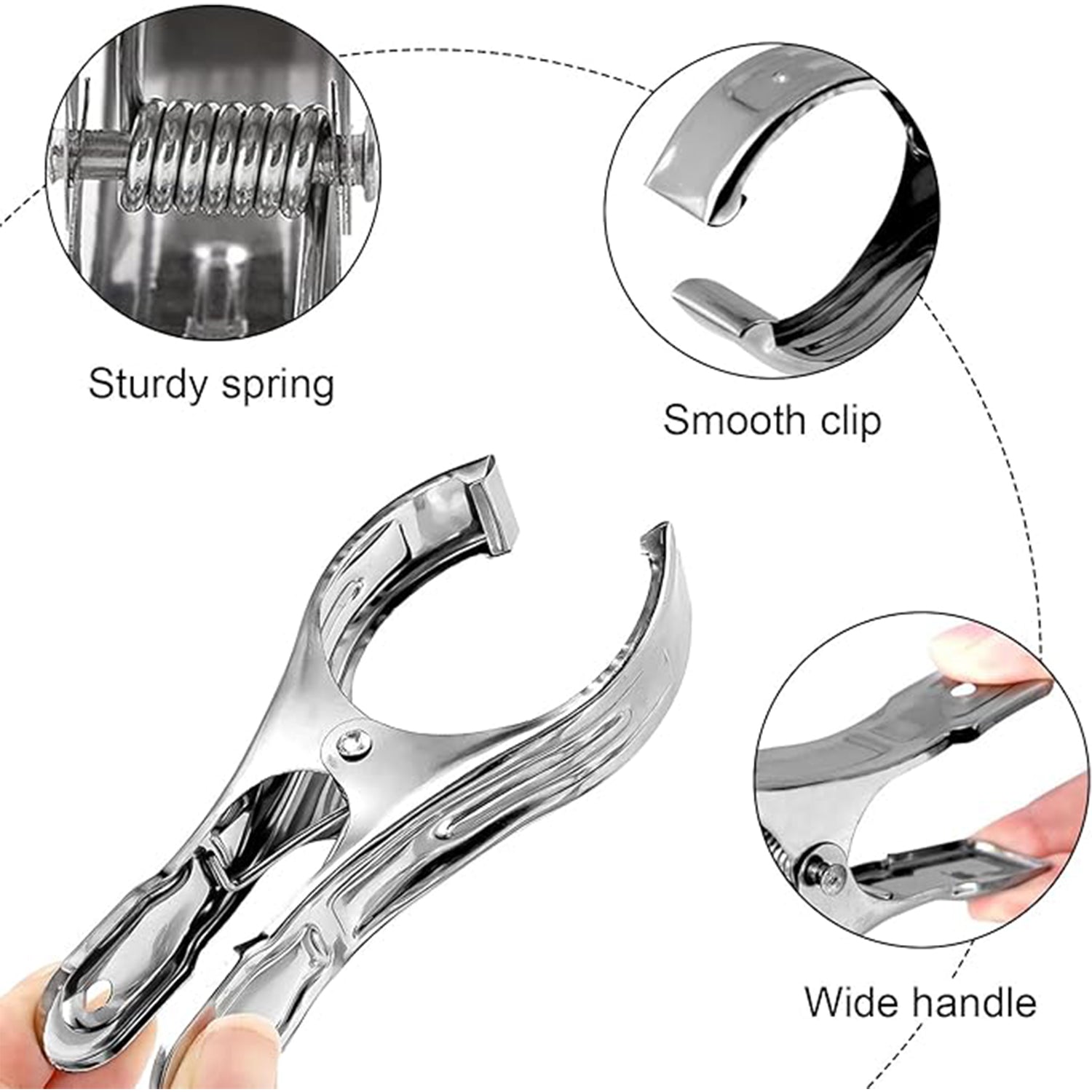 Stainless Steel Clothes pins Beach Towel Clips (10 Pcs Set) Variety Bazaar