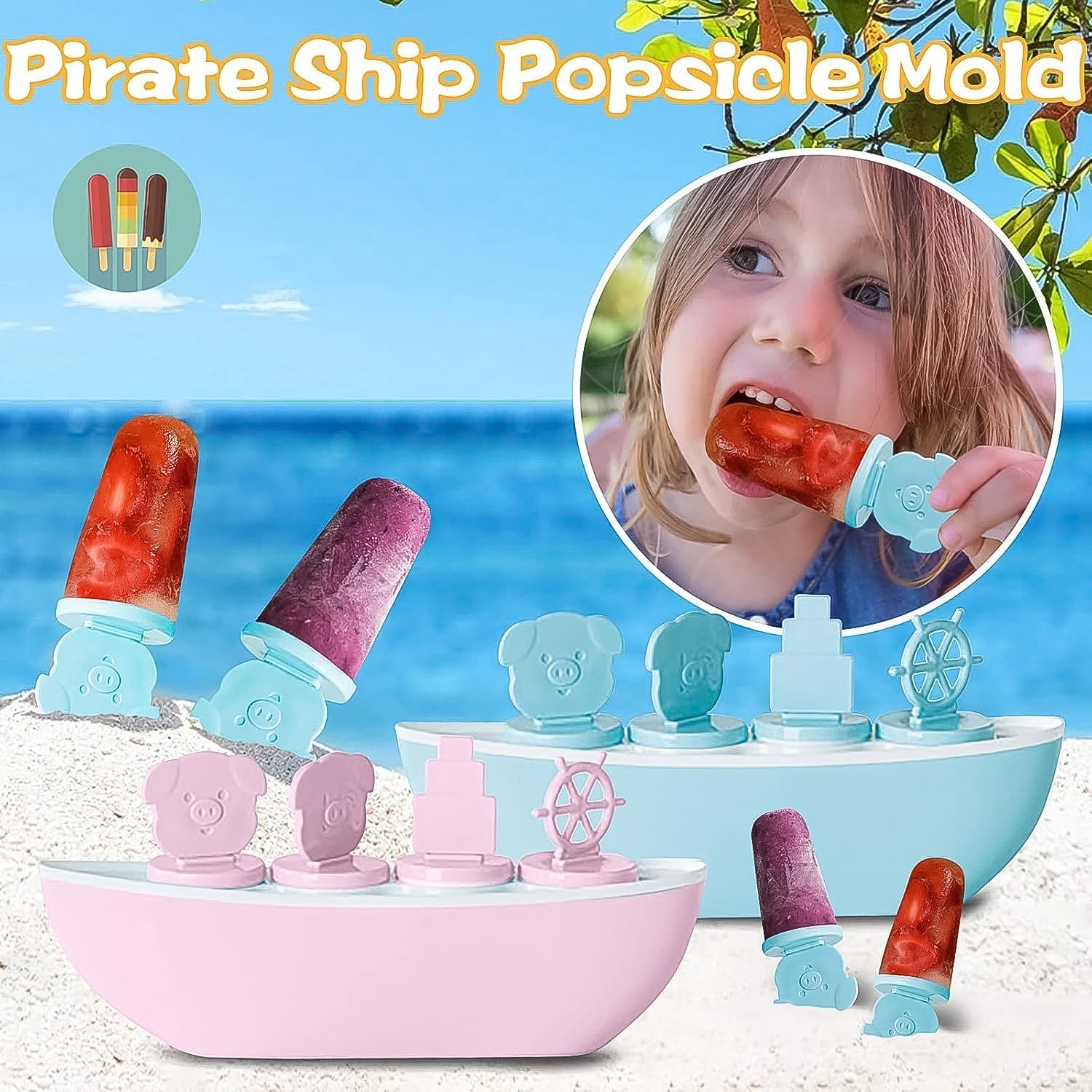 Creative Boat-Shaped Ice Cream Mould with Cute Piggy Variety Bazaar