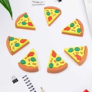 3D Pizza Slices Eraser Set – Fancy & Colorful Stationery for Kids & Gifts (7 slice) Variety Bazaar