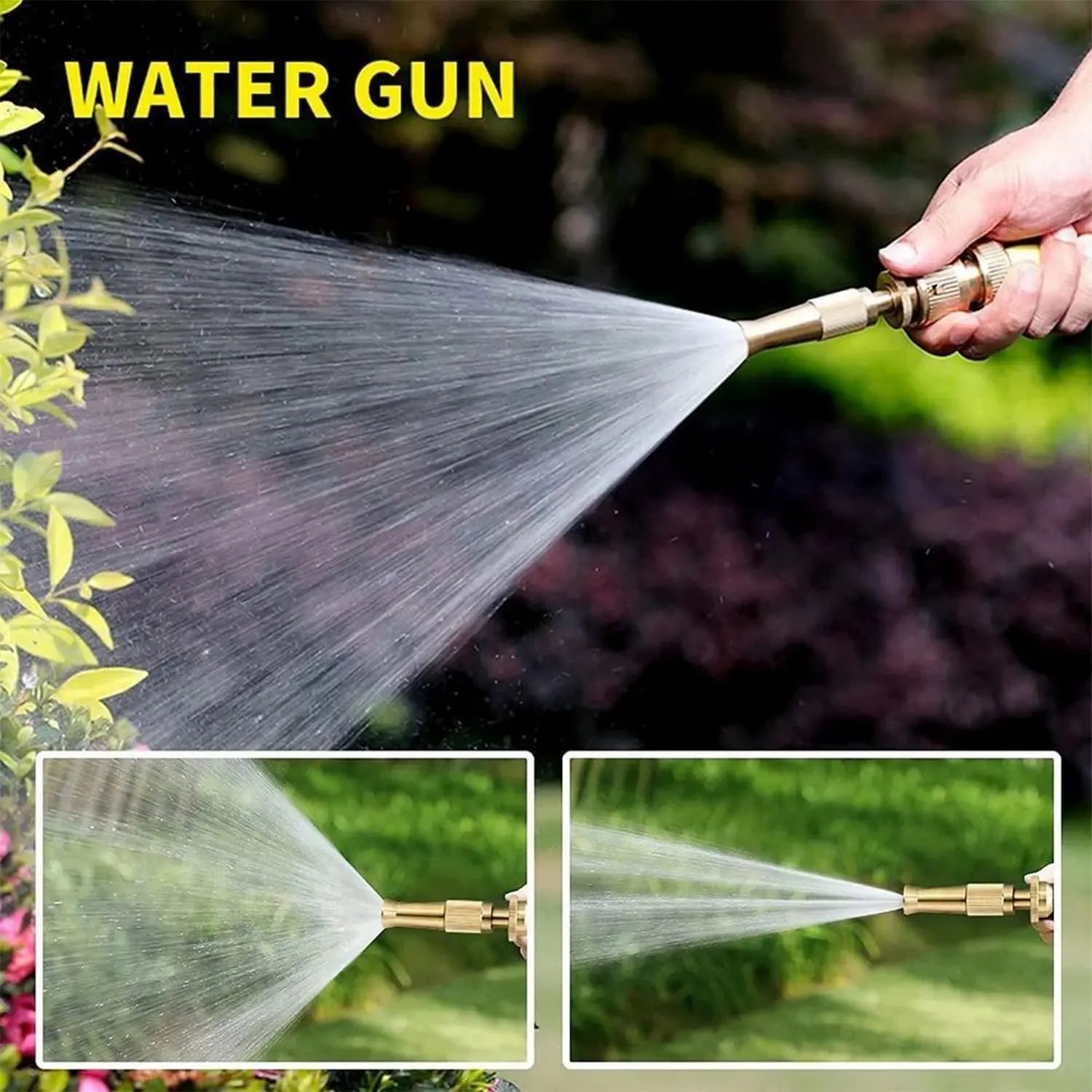 7588 water spray nozzle for water pipe booster nozzle for car wash nozzle with high pressure water adjustable brass nozzle water spray gun for gardening watering tools - varietybazaar.co.in