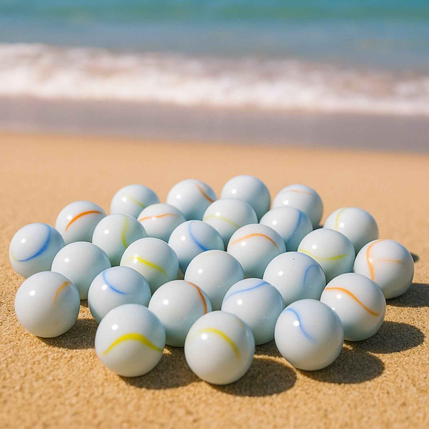 Classic Glass Marbles Pack of Approx 30 Pc