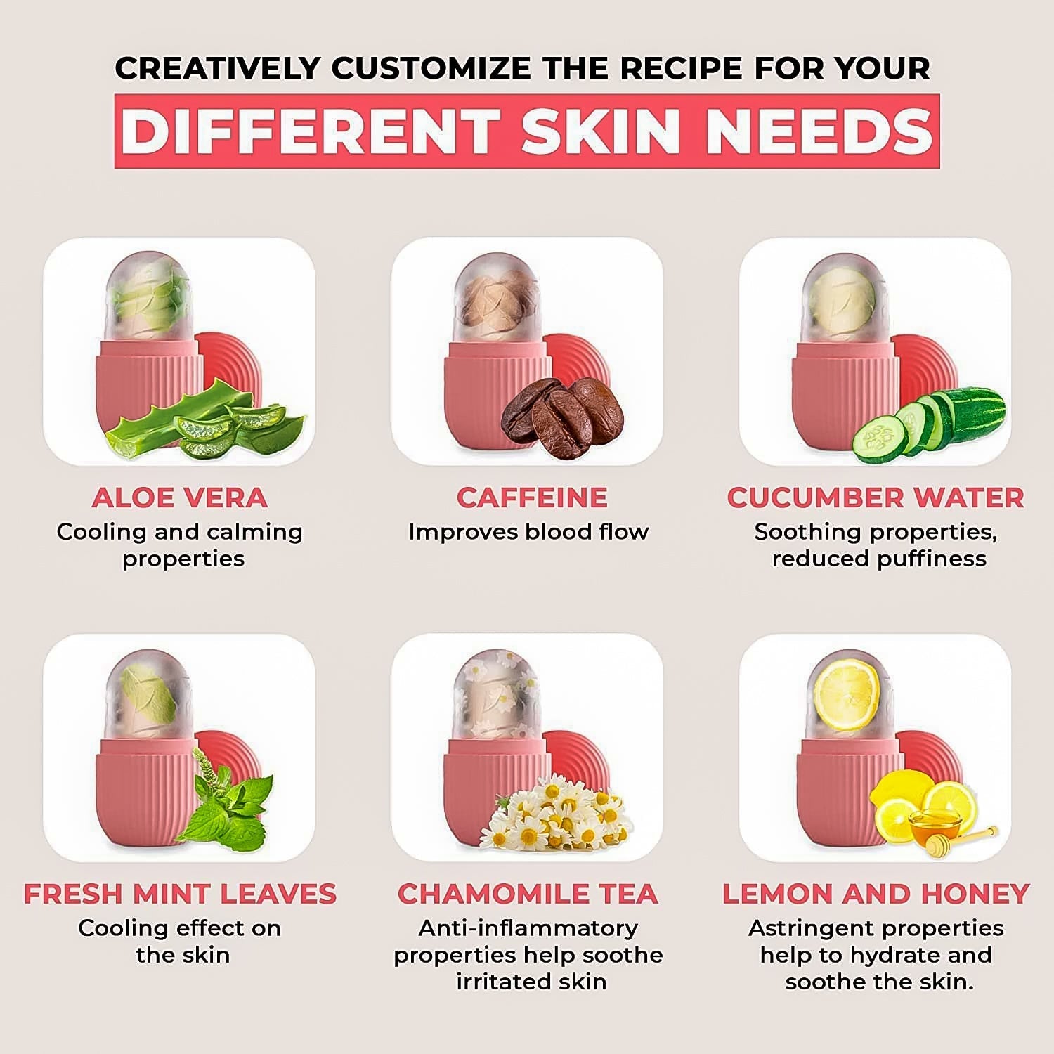 Beauty Face Massage Ice Roller (1 Pc) Variety Bazaar