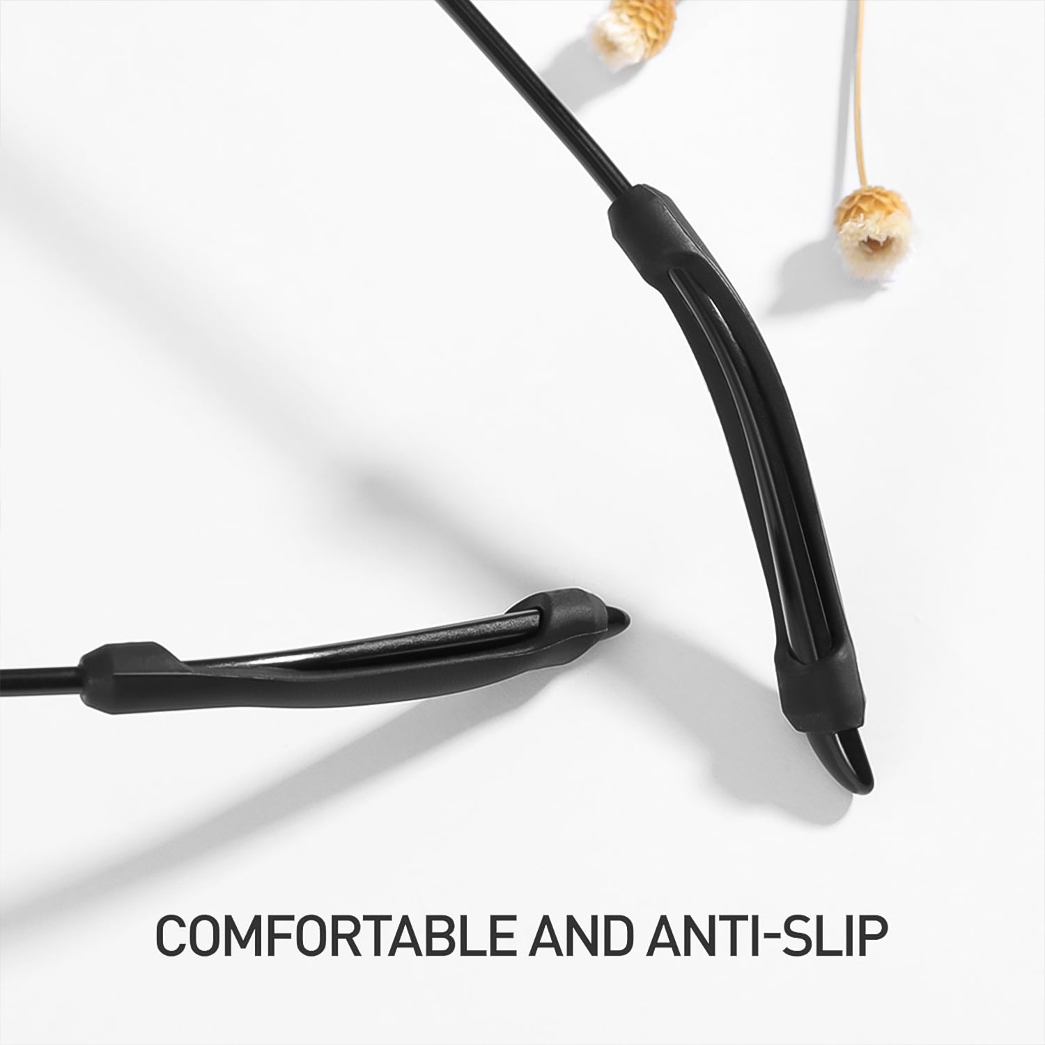 Eyeglass Anti Slip Ear Grip Soft Silicone Glasses Ear Hooks (1 Pair / Color May be Vary) Variety Bazaar