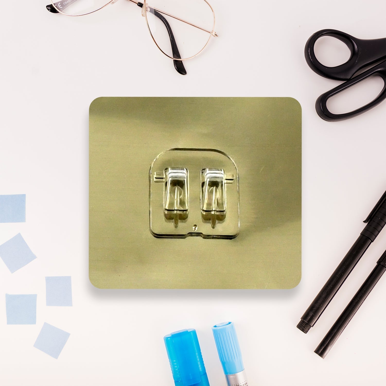 7434 Adhesive Sticky Waterproof and Oil Proof, Reusable Wall Utility Seamless Wall Hook Travel Sahayak