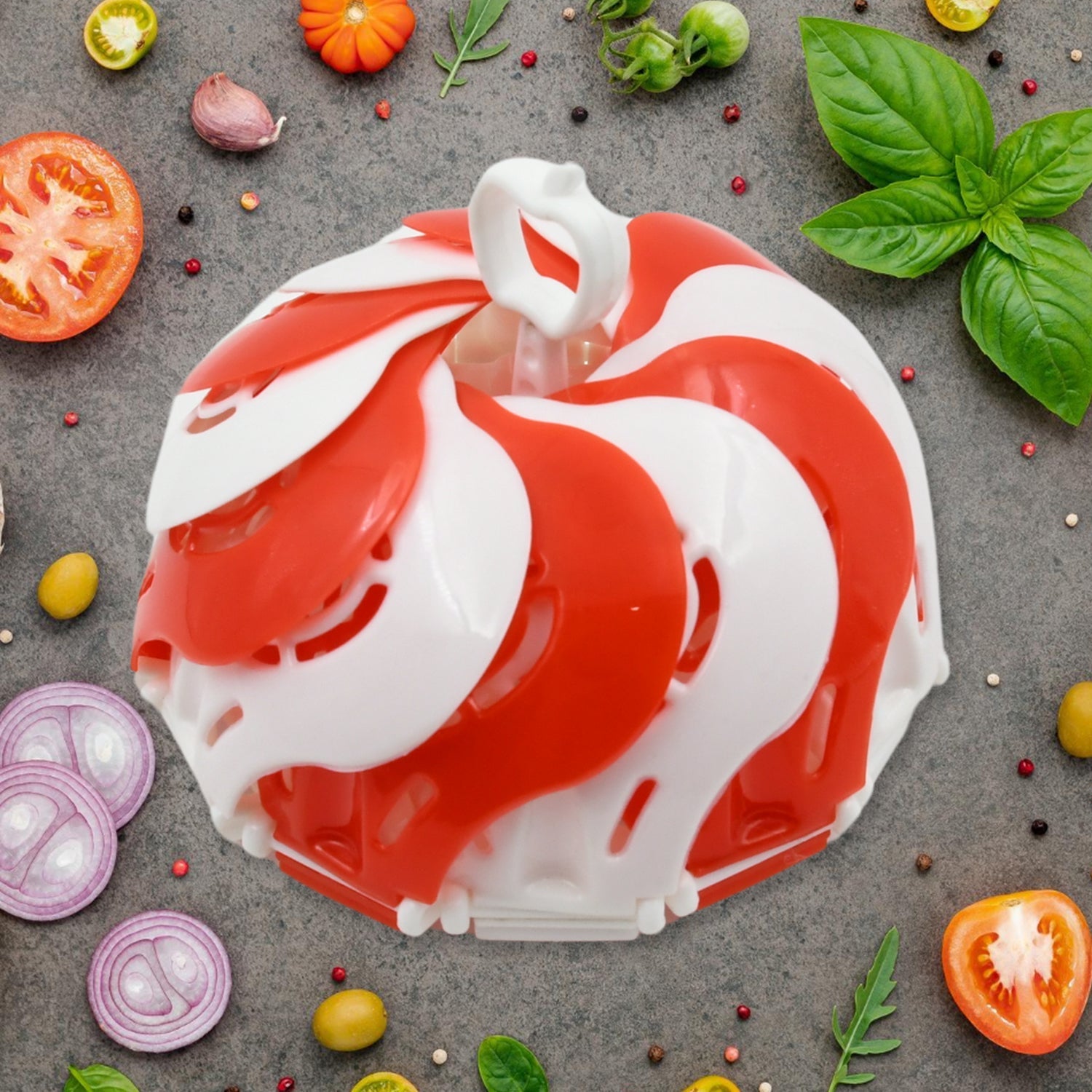 Folding Fruit Basket with Hanging Stand – Lotus Shape Tray for Fruits & Vegetables (1 Pc) Variety Bazaar