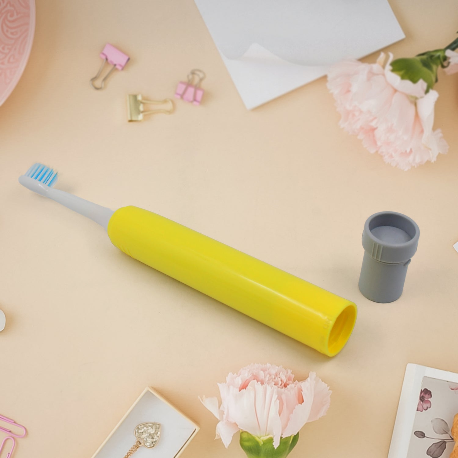 Adult Waterproof Electric Toothbrush 1 Head Battery Operated Toothbrush (1 Pc / Battery Not Included / Mix Color) Variety Bazaar