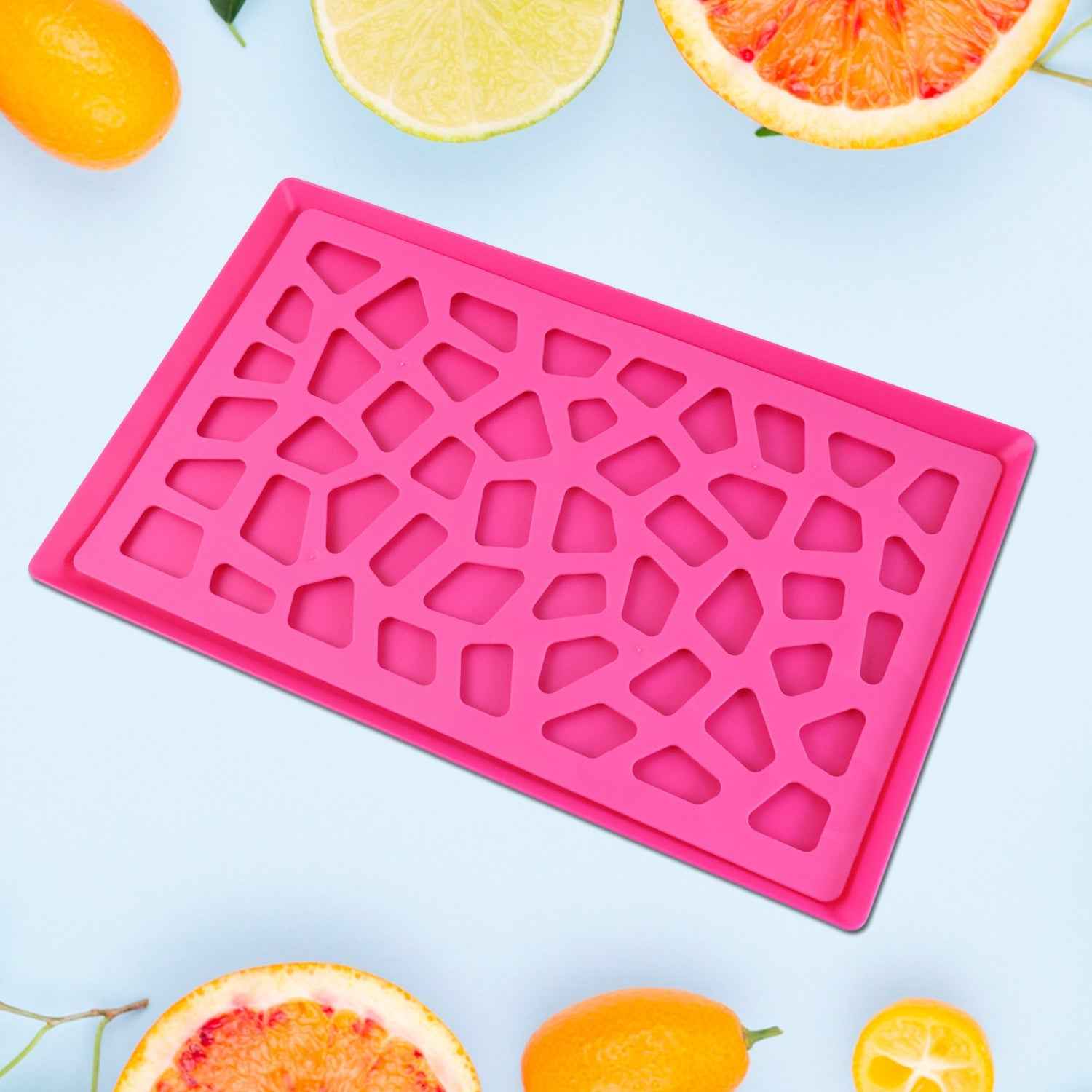 Plastic Kitchen Tray with Modern Hollow Design (40x25 cm)