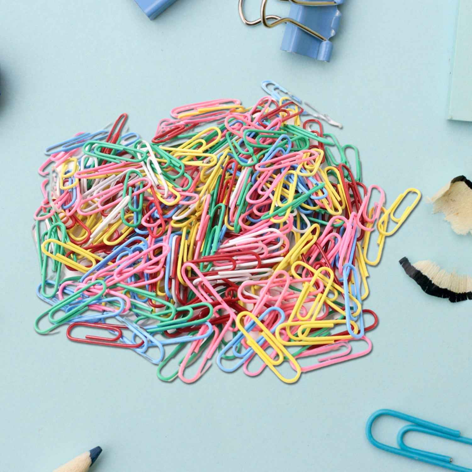 Multicolor-Coated Paper Clips Approx (250Pc Set)