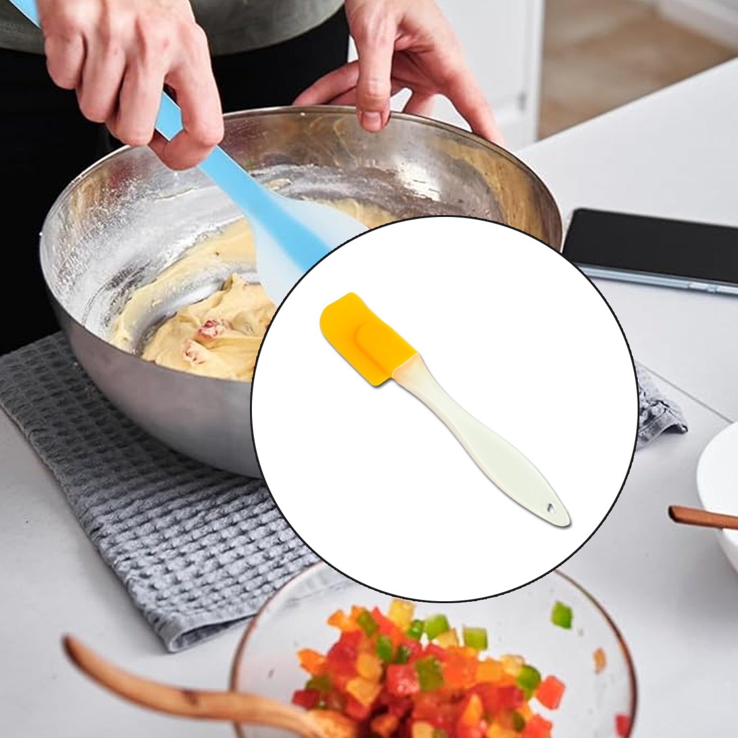 Silicone Cooking Spatula for Baking (1 Pc / 18 Cm) Variety Bazaar