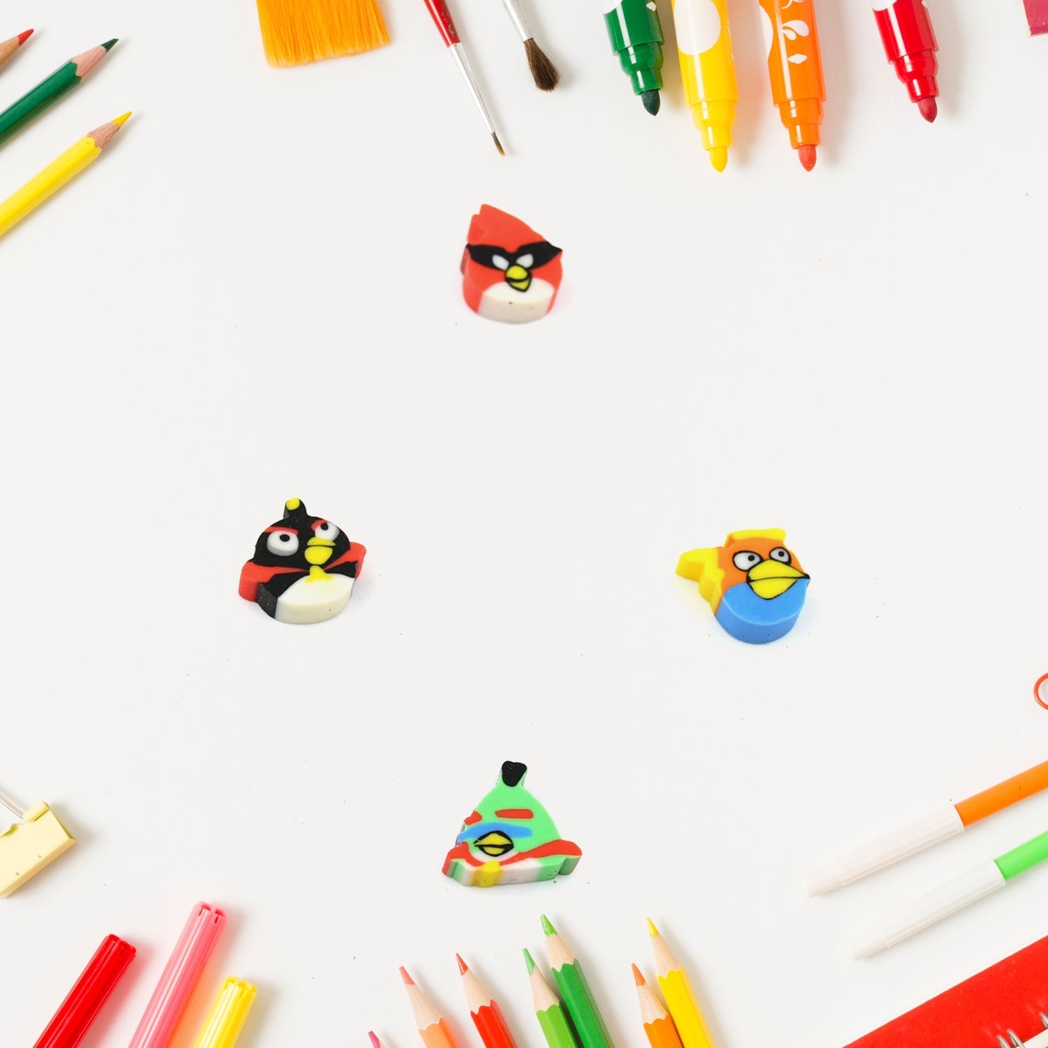 Colorful Novelty Eraser Set for Kids and Gifts (28 Pcs In 1 Packet) Variety Bazaar