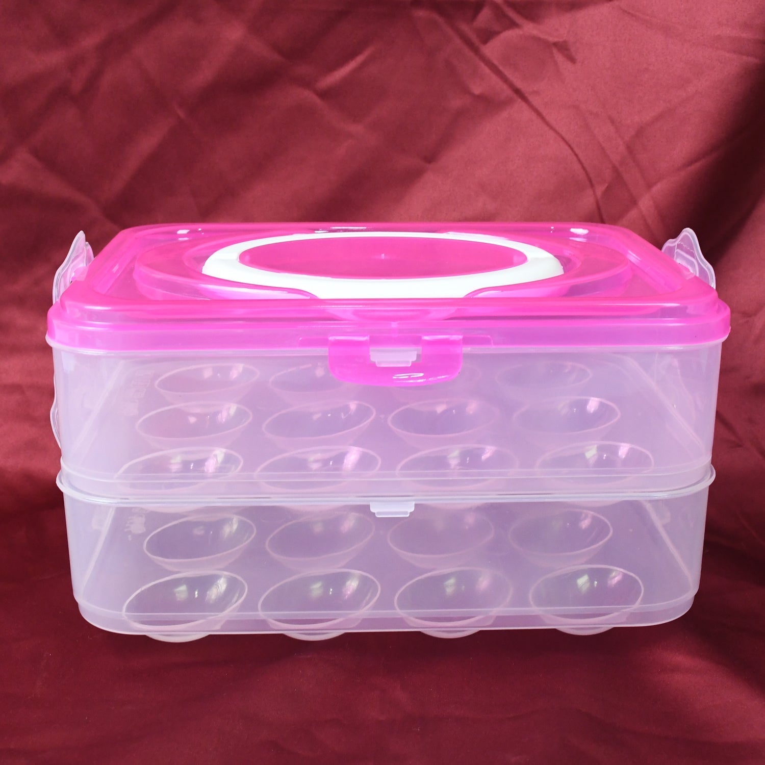 Double Layer 24 Grid Egg Storage Box for Egg Storage Container Variety Bazaar