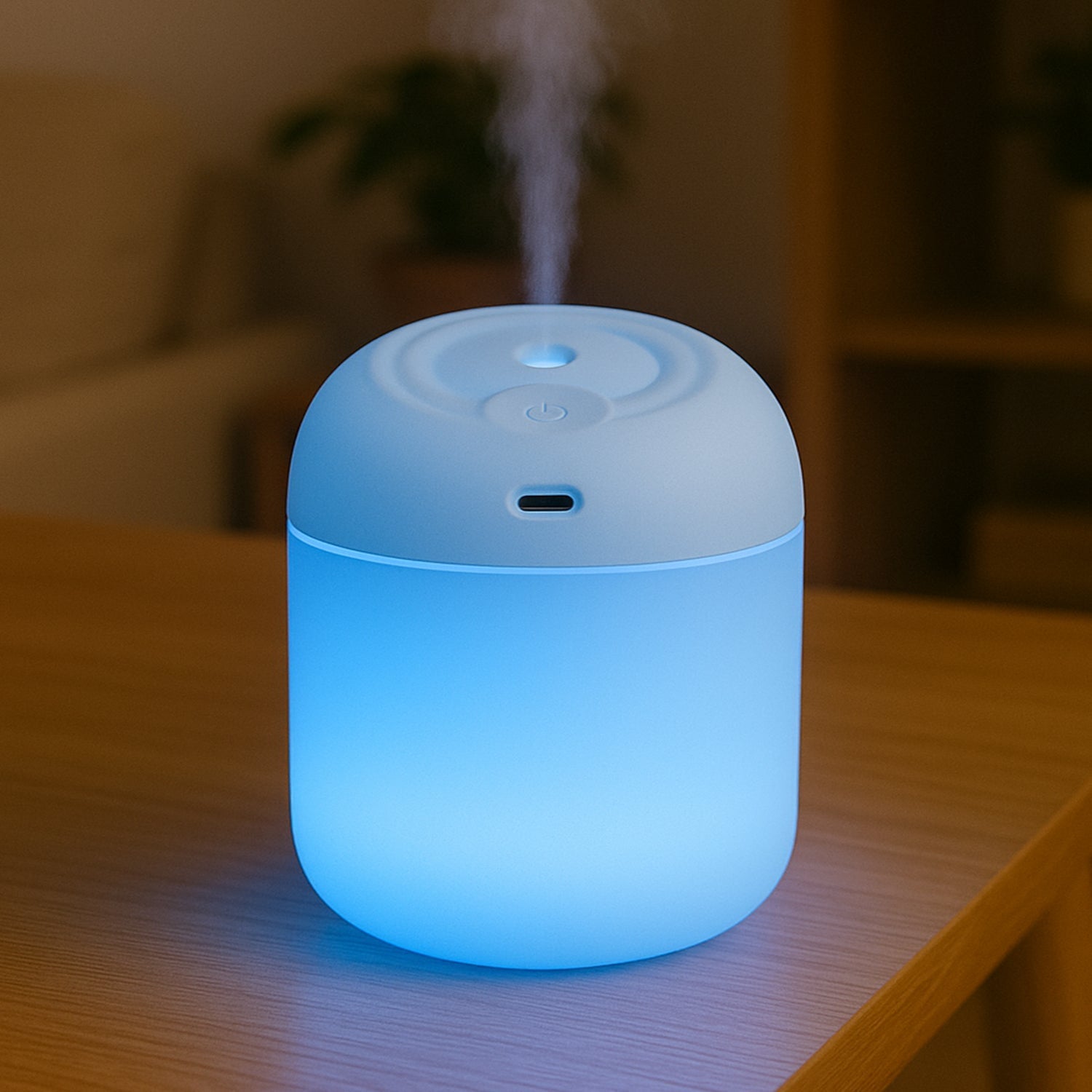 Portable Mini USB Humidifier with Light, Cool Mist & Essential Oil Diffuser (250ML) Variety Bazaar