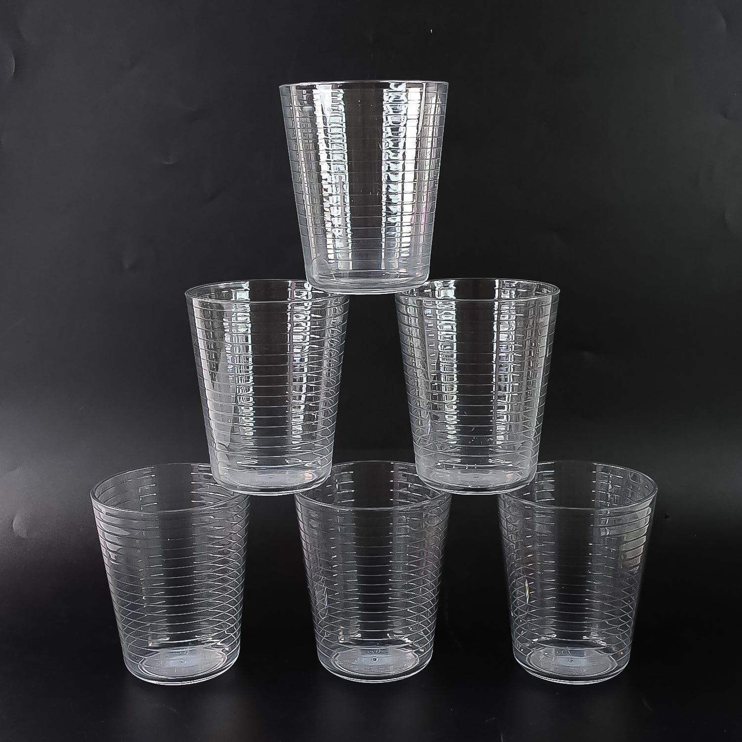 Apex Pyramid Ringo Plastic Glass – 300ml Approx | Durable, Crystal-Clear Tumbler Variety Bazaar