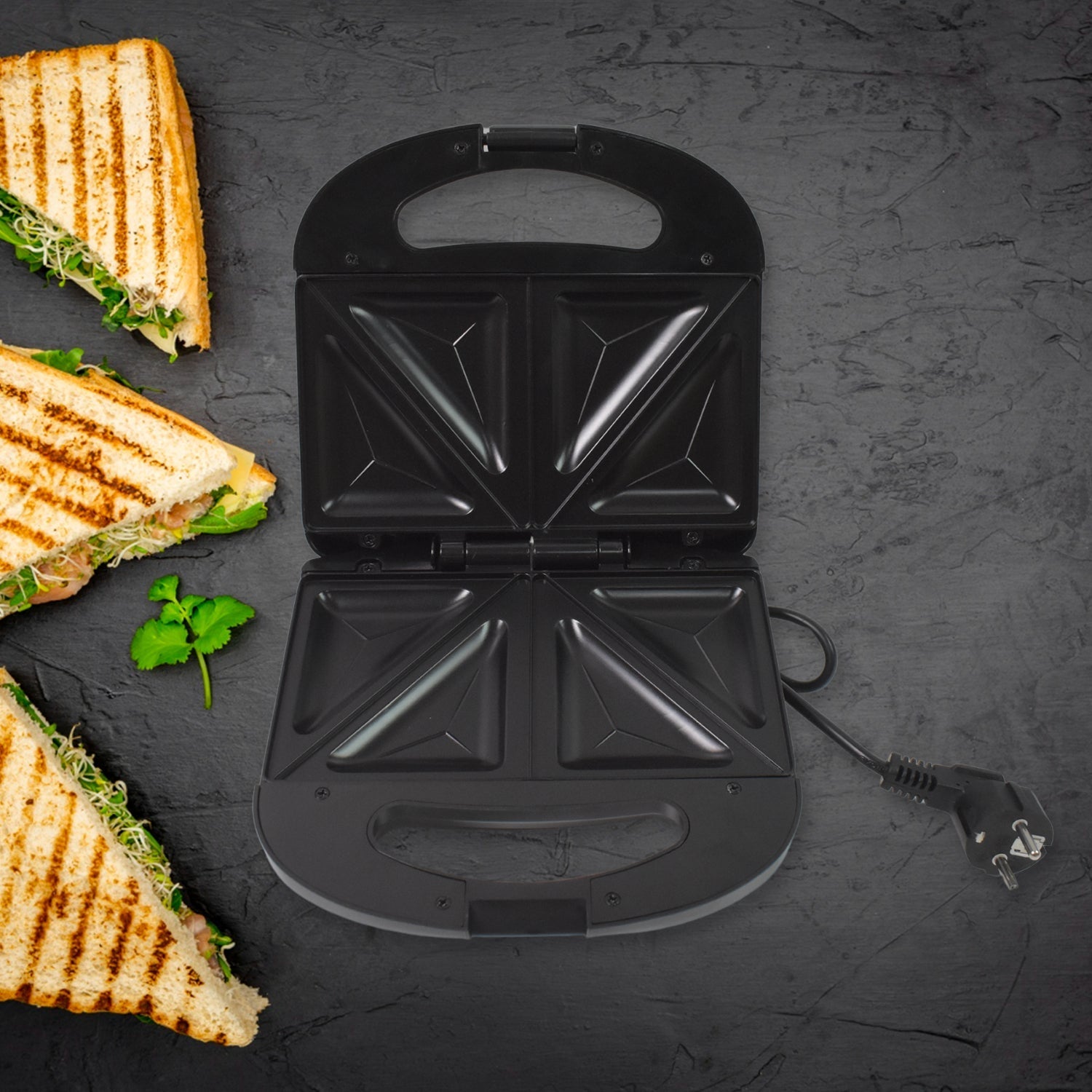 Sandwich Maker Makes Sandwich Non-Stick Plates| Easy to Use with Indicator Lights Sandwich toaster Variety Bazaar