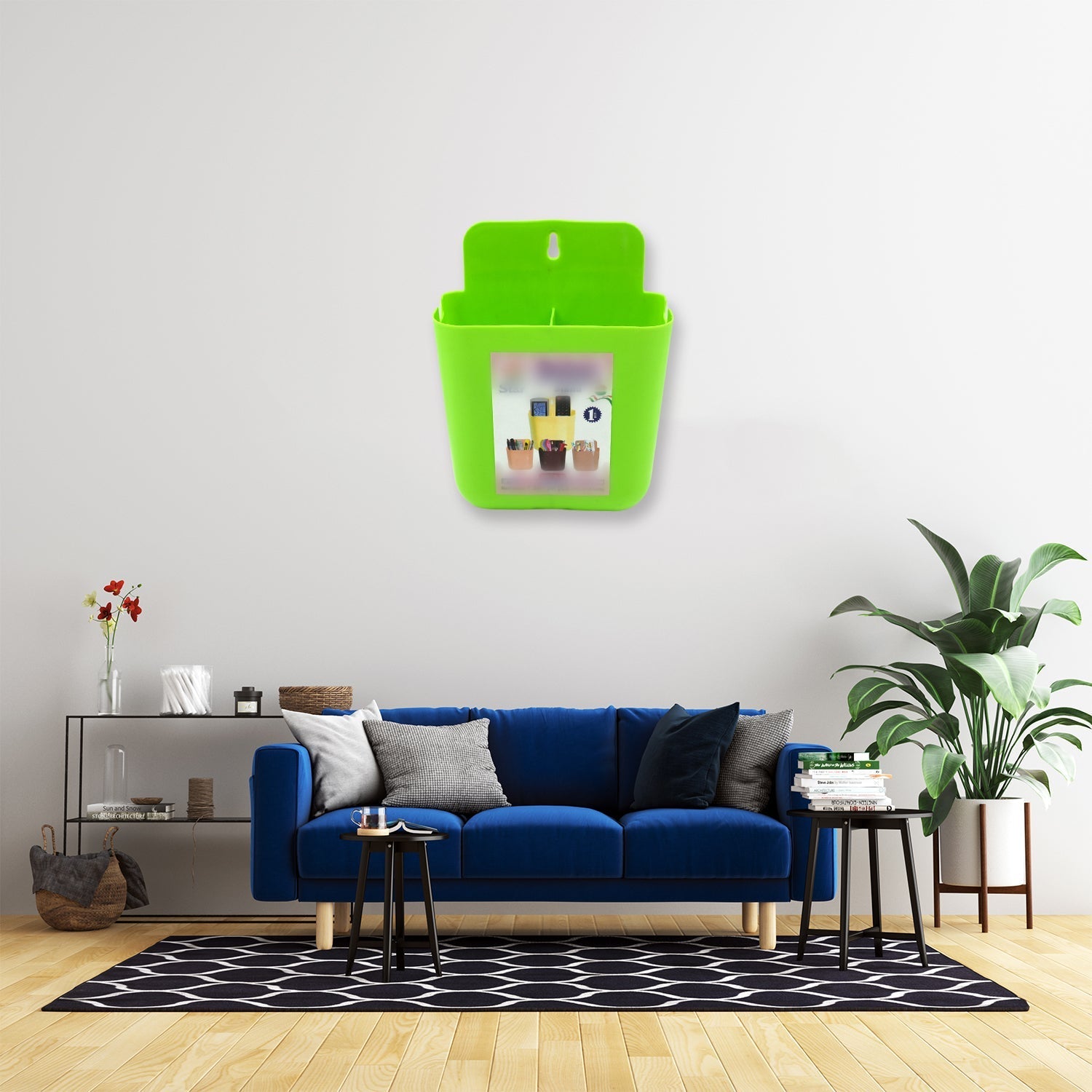 2-Section Multipurpose Wall Holder – Mobile, Remote & Makeup Brush Storage (1 Pc) Variety Bazaar