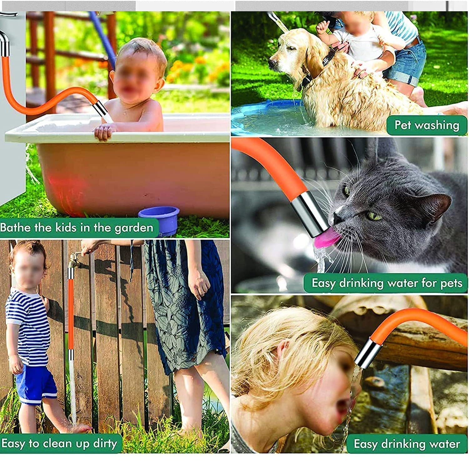 Flexible Water Tap Extender, 360° Bending Faucet Extension Tube with Connector (18cm) Variety Bazaar